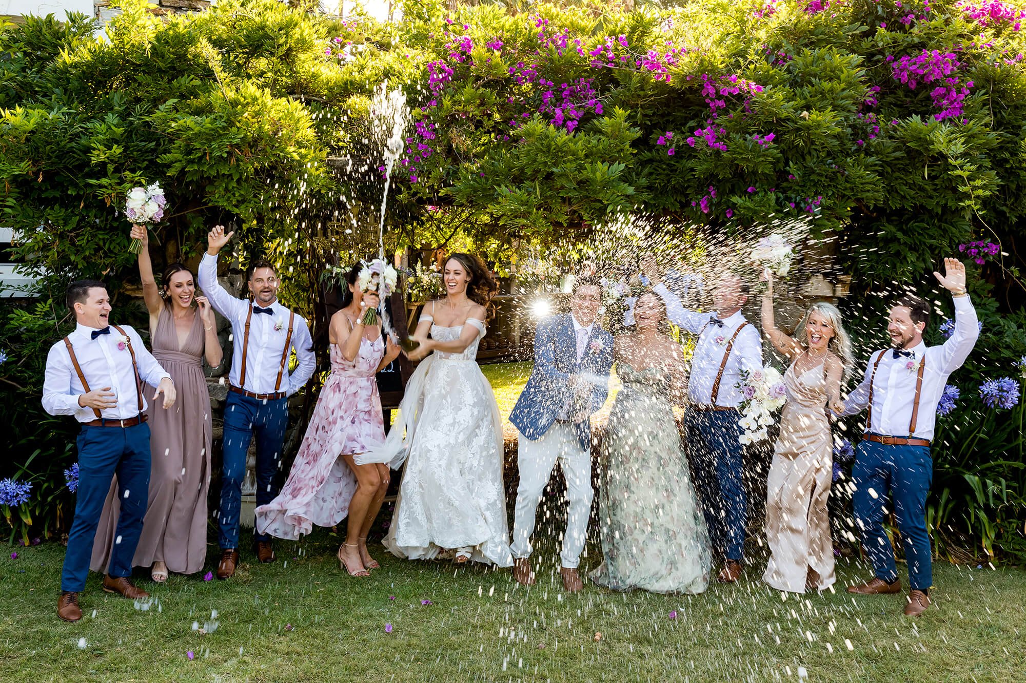 Candid and fun wedding photo