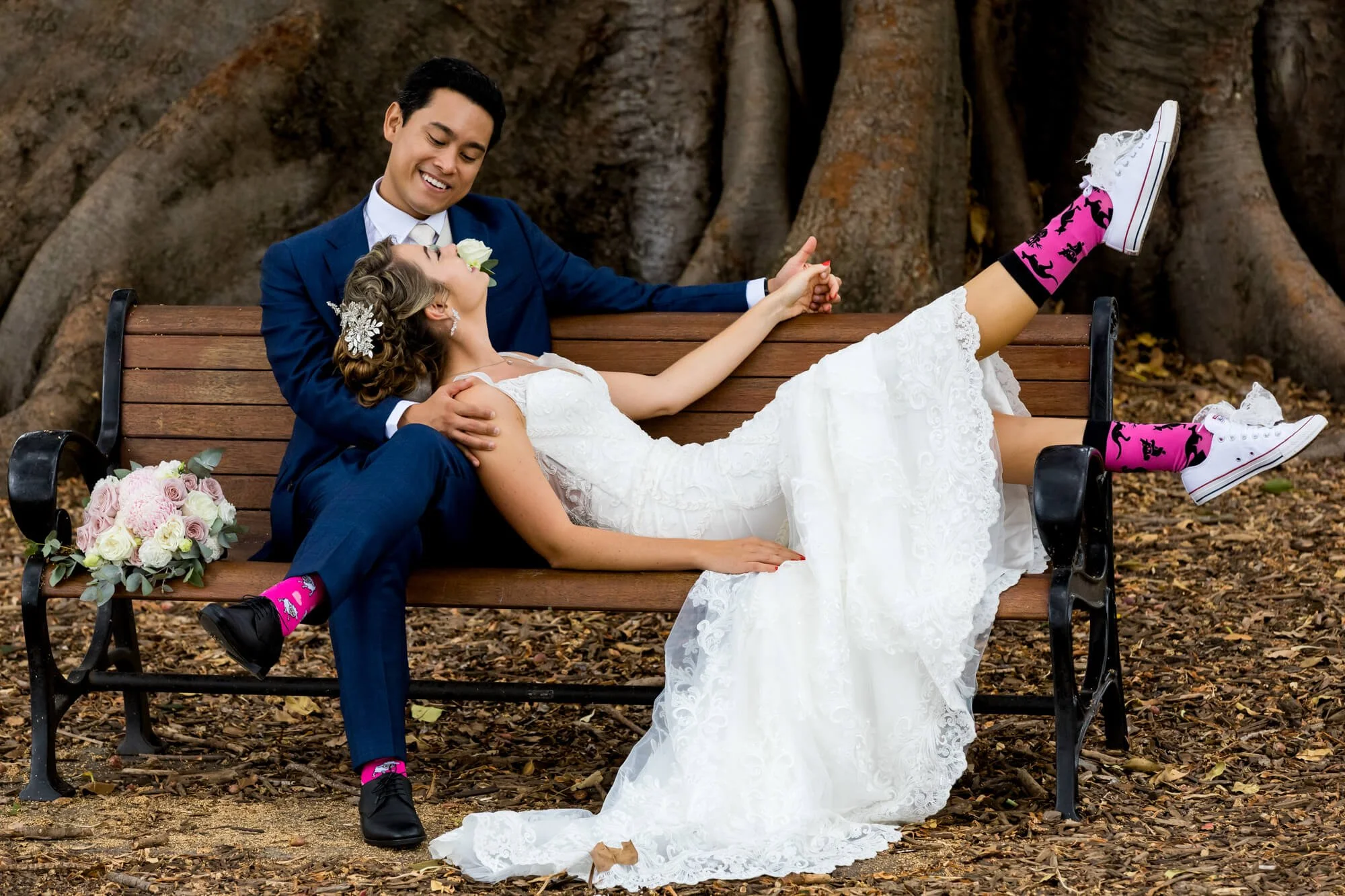 Bride pink socks