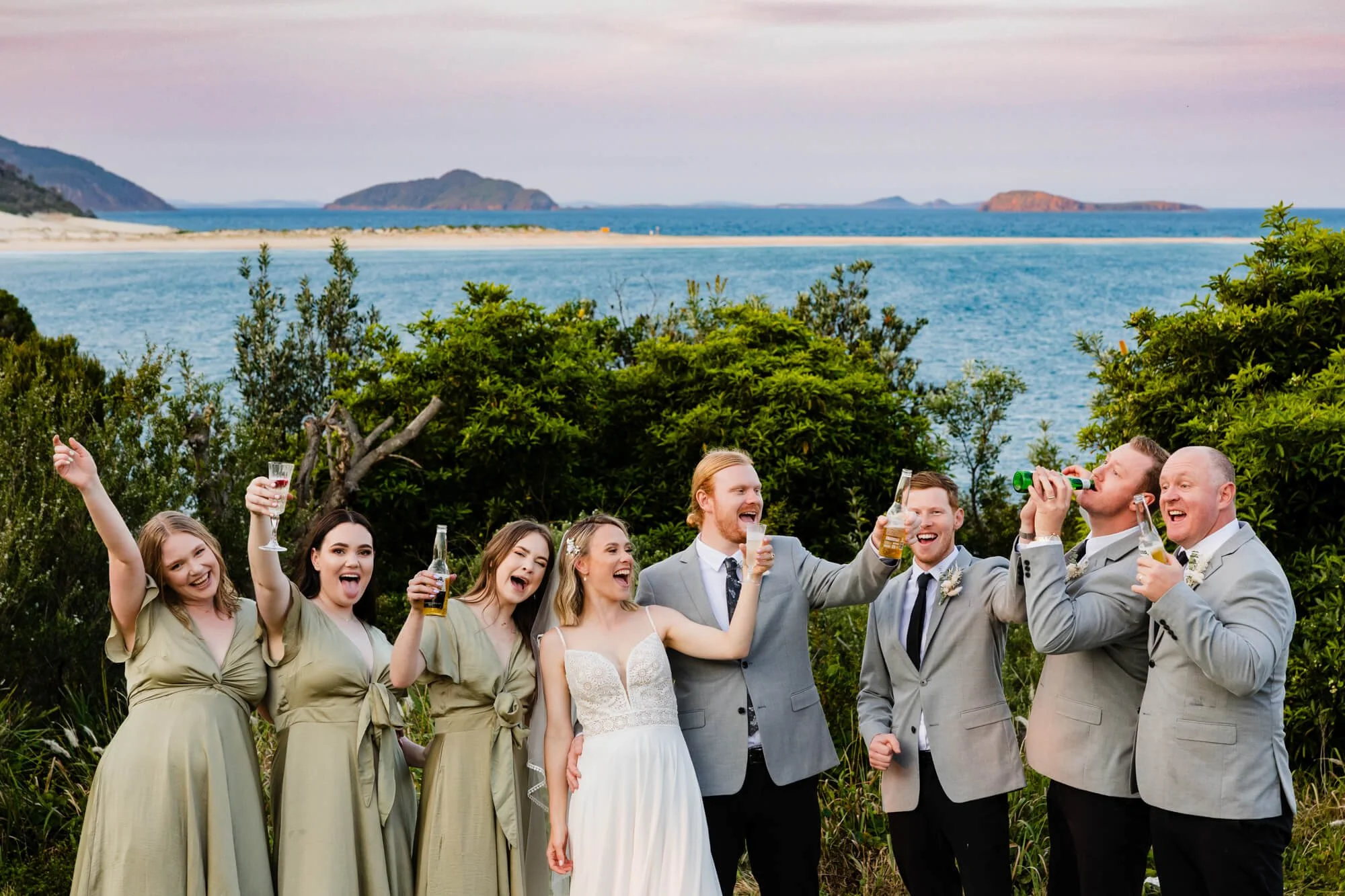 Bridal Party in Barry Park