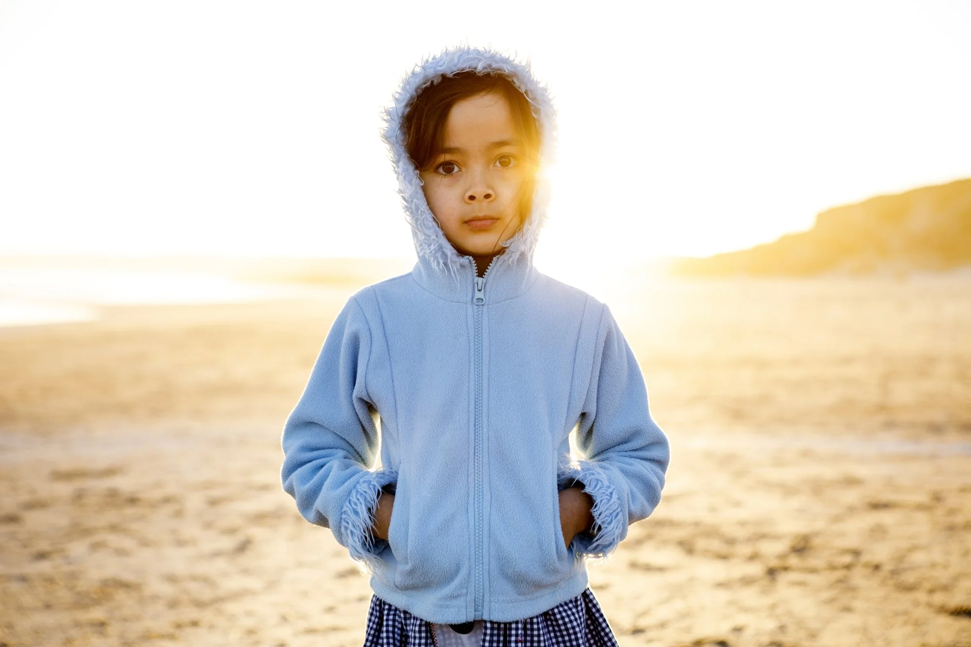 Girl's portrait in Anna Bay, Port Stephens