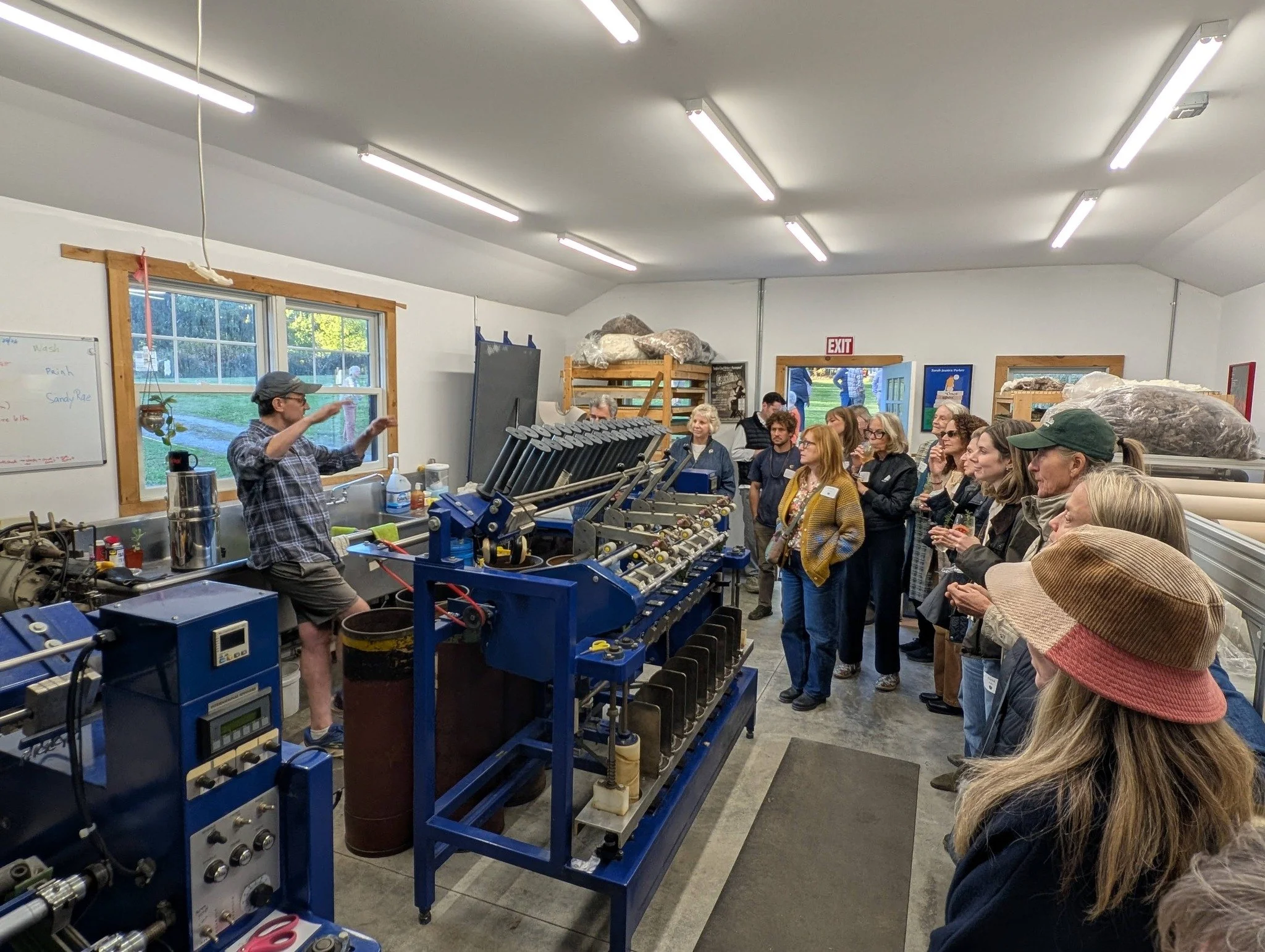 ✨✨What a magical event! Thanks to all who joined us earlier this month for an intimate farm tour at @nobletownfiberworks in Hillsdale. We gathered on a crisp October evening amid golden light to learn about the workings of this custom fiber processin