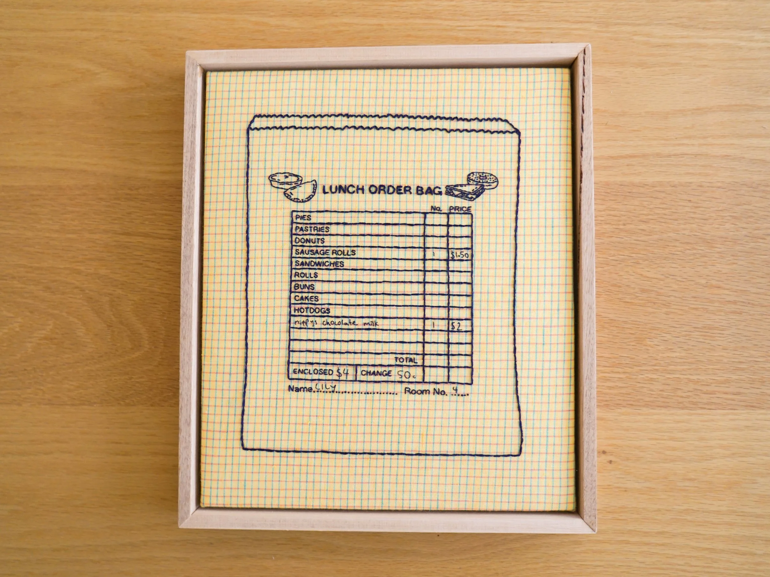Lily's Lunch Order Original Artwork