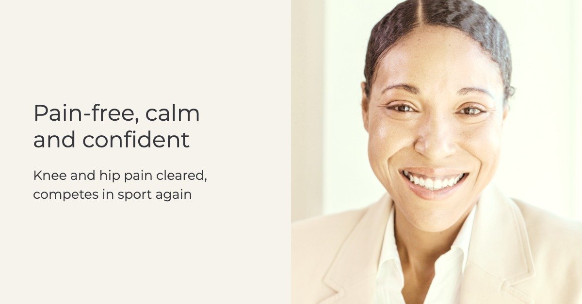Pain-free, calm, confident, better performance and wellbeing