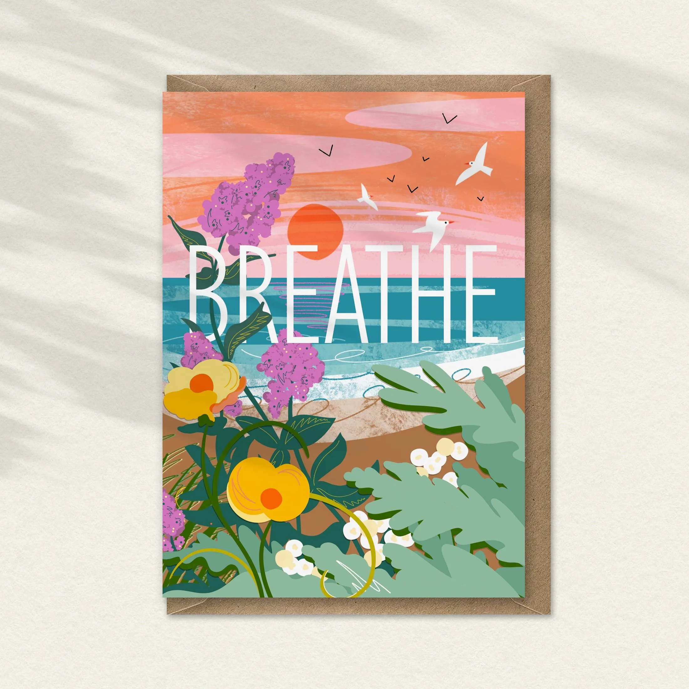 Breathe greeting card