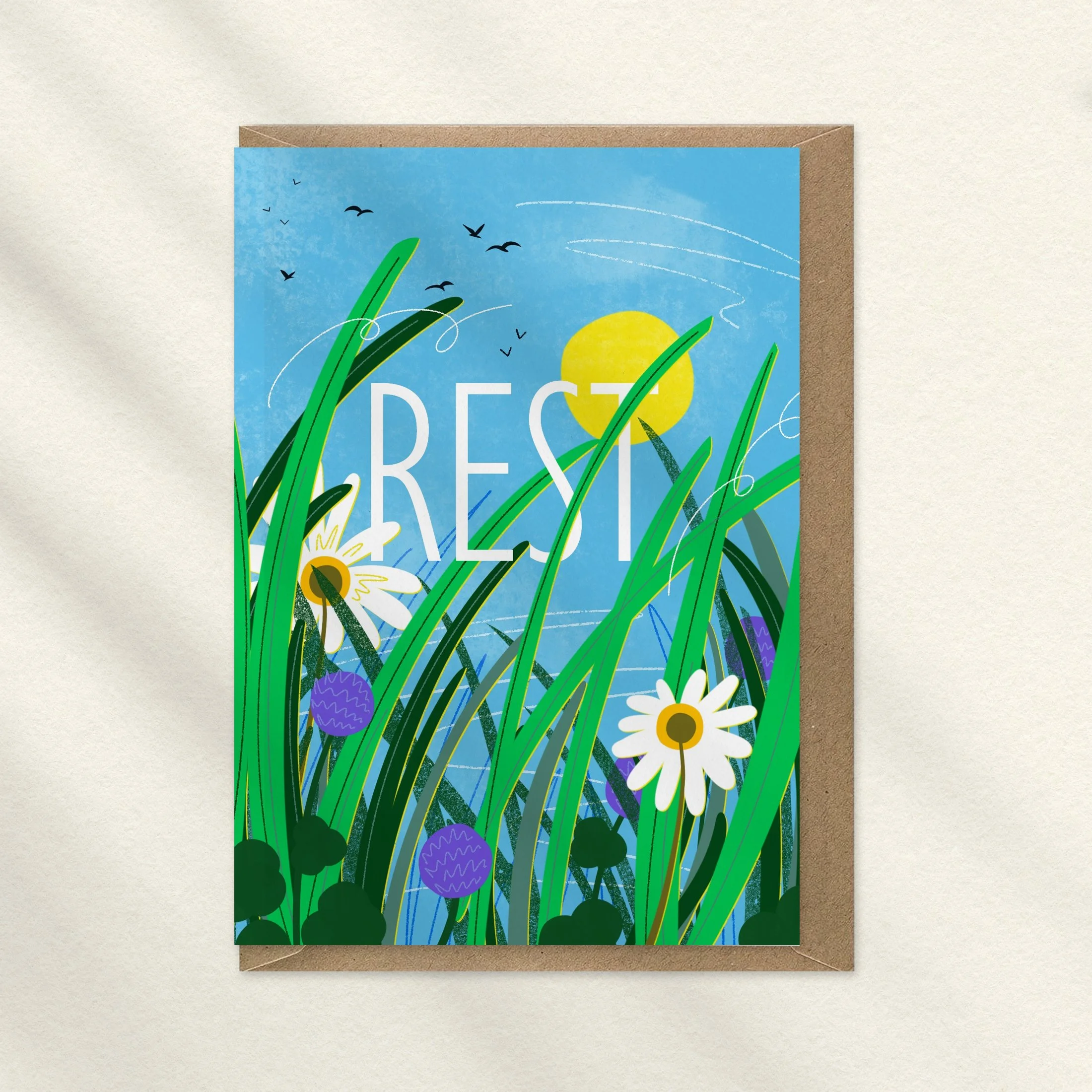 Rest greeting card