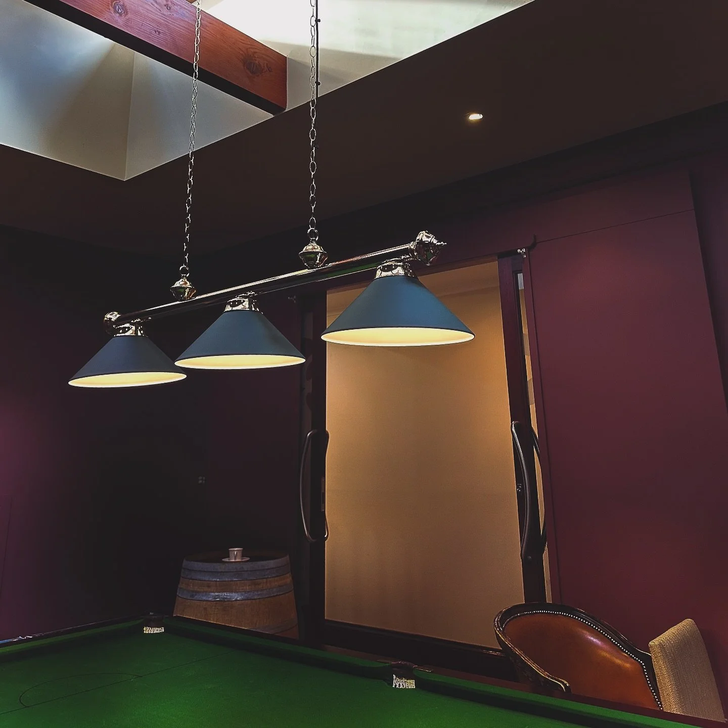 🎱 Straight to the Pool Room! 🎱

We recently installed this classic light on the west coast of Tasmania, bringing just the right glow to every game night. A clean, even light across the table makes all the difference &mdash; and it looks the part to