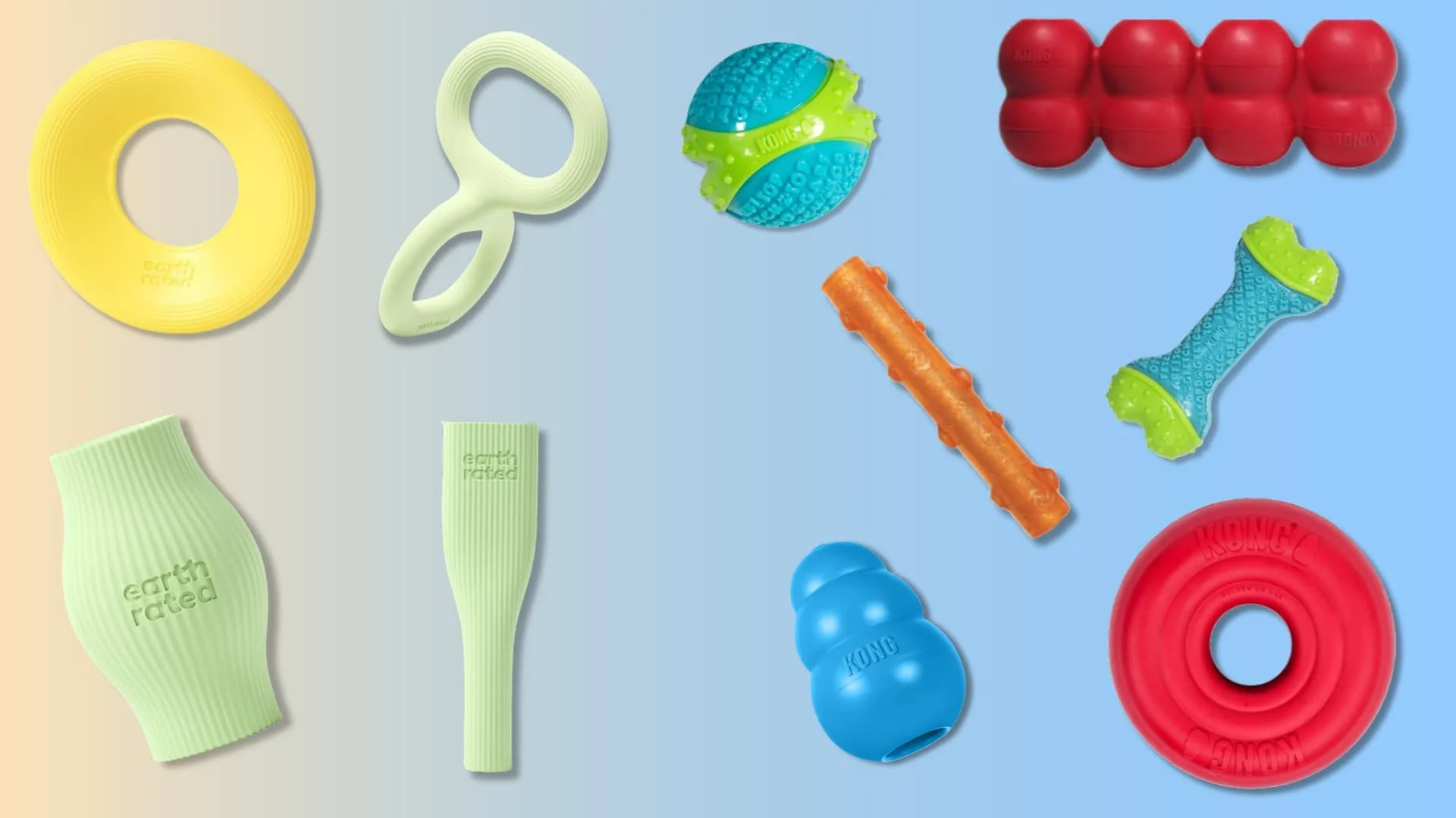 KONG has bigger variety of dog chews than Earth Rated