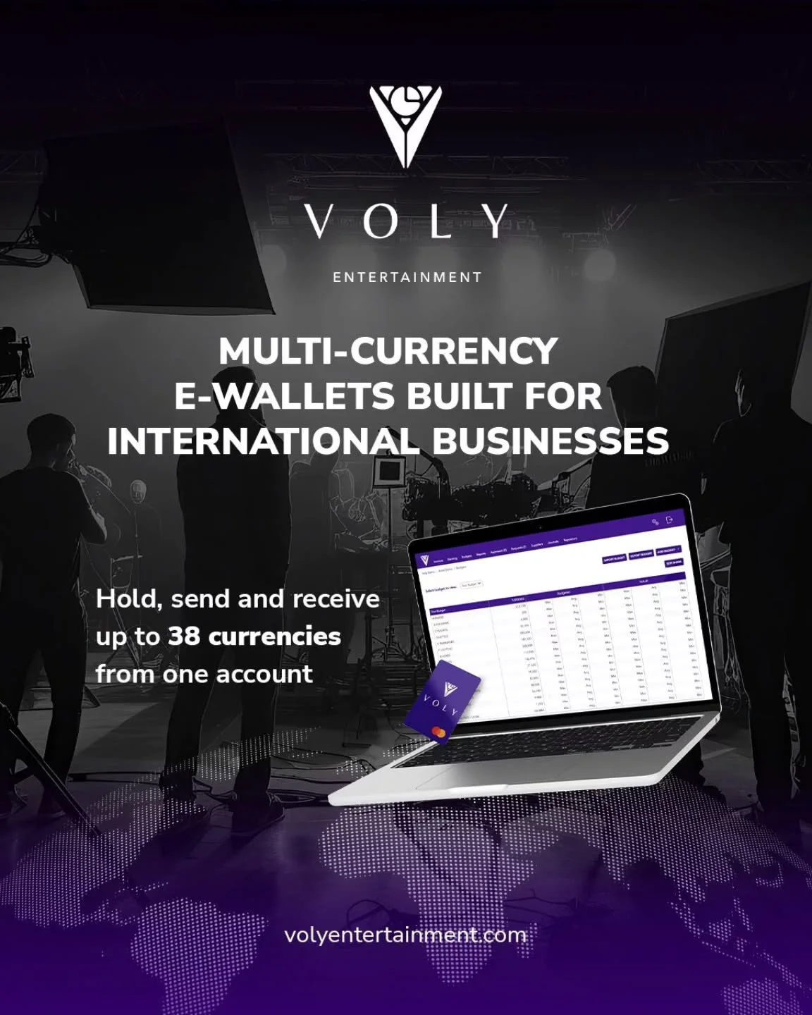 Ready to take your business global? 🌍

With Voly Entertainment, managing international payments has never been easier. Hold, send &amp; receive up to 38 currencies - all from ONE account 🙌

No more juggling multiple accounts. No more complications.