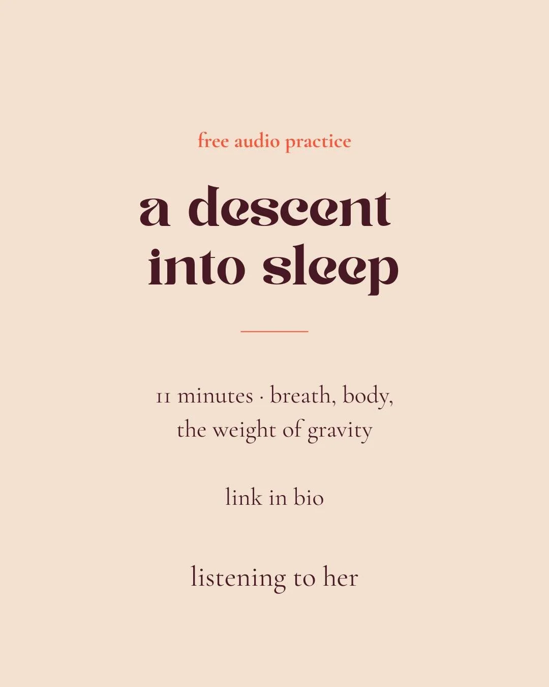 For the nights when rest feels out of reach. 

A free 11-minute practice - breath, body, the weight of gravity. 

Just lie down. 

Link in bio.

#sleep #insomnia #sleeptips #relaxation #meditation