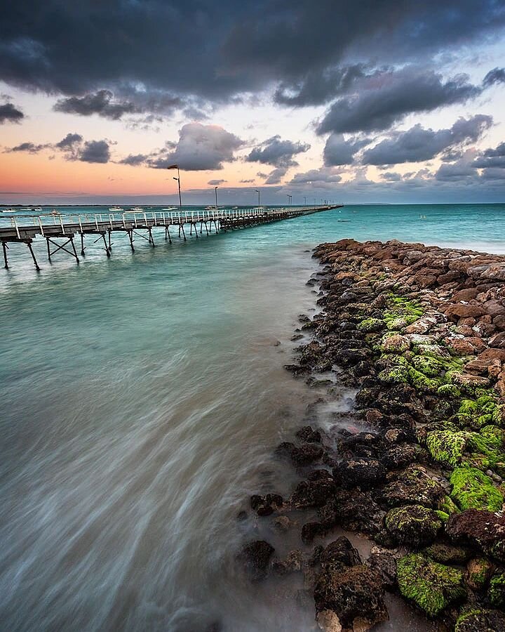 It always feels special walking on a jetty during sunrise or sunset. Especially when you walk with someone special next to you or a cup of coffee 😜. 

This is the second longest jetty in South Australia. It is one of the main tourist attractions. 
&