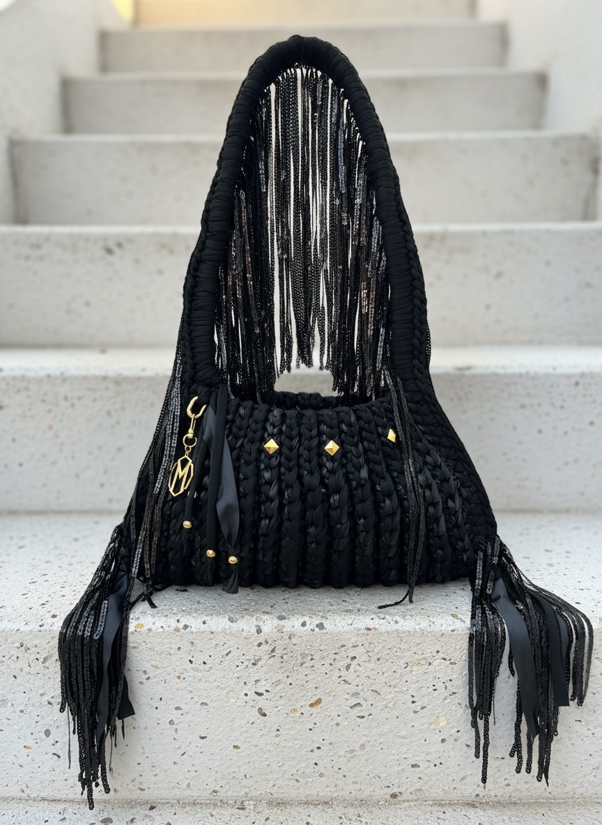 MIDNIGHT Crochet Bag (medium)