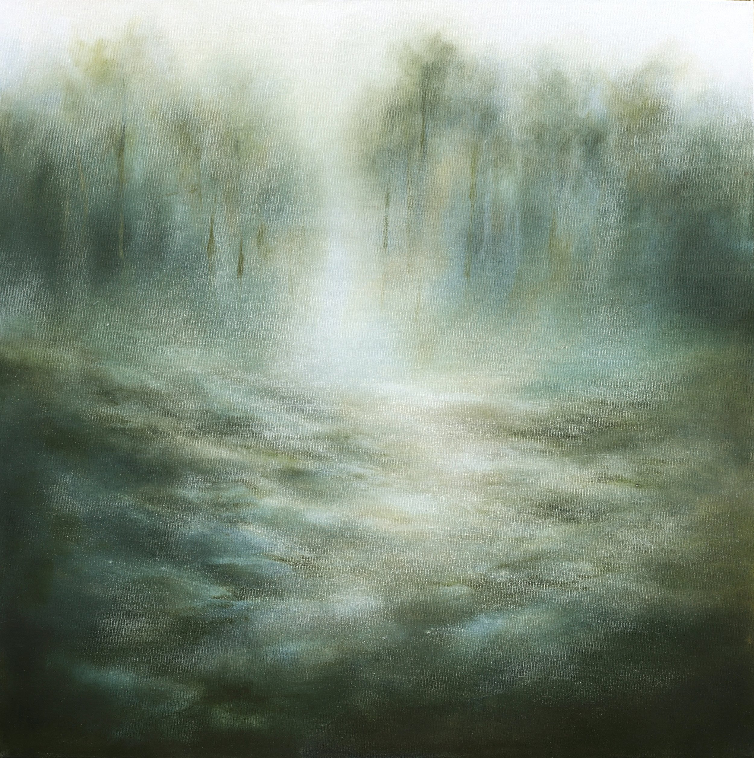 Through the echoes 100x100 cm