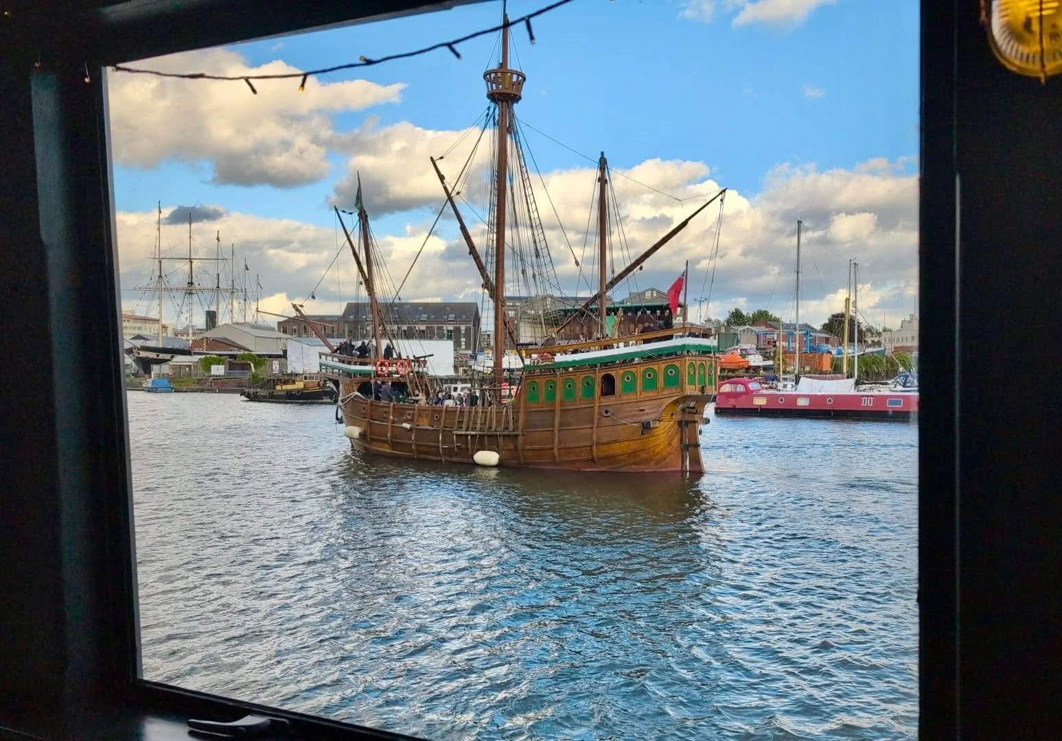 ⚓Ahoy there! ⚓

We've been spotted from The Grain Barge! Here's a lovely photo of The Matthew sailing down the harbour during our Sea Shanty Fish &amp; Chips trip last Wednesday.

Did you know? Tickets are selling out fast for our current summer trip