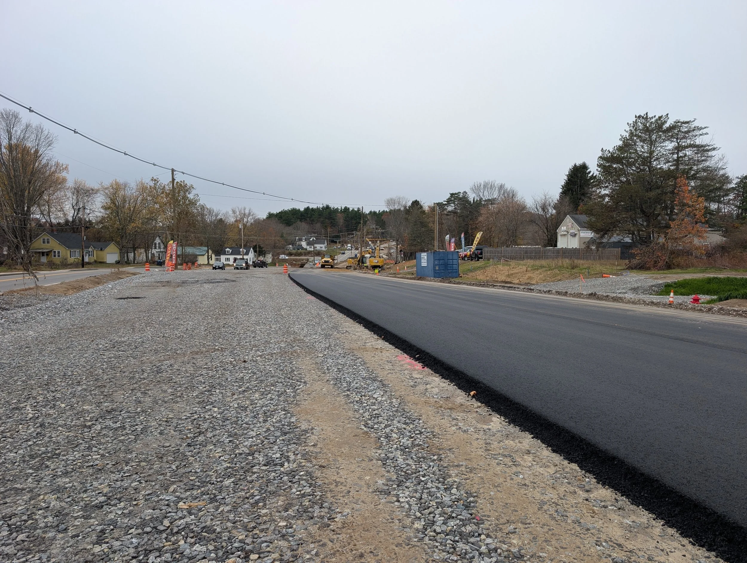 December 2025: New asphalt, Folsom Road, west