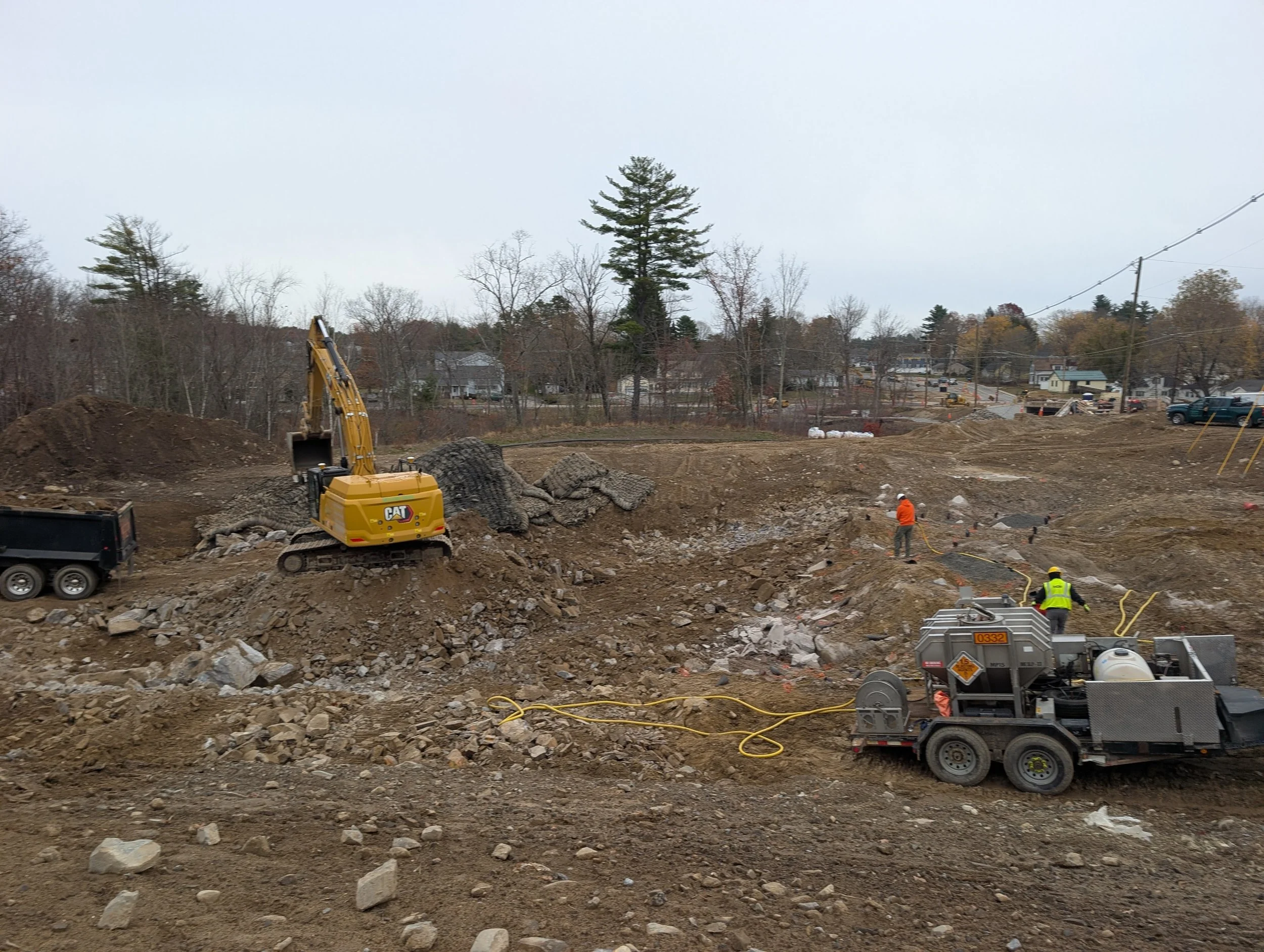 December: The Shields Brook Stormwater Treatment Site blasting 