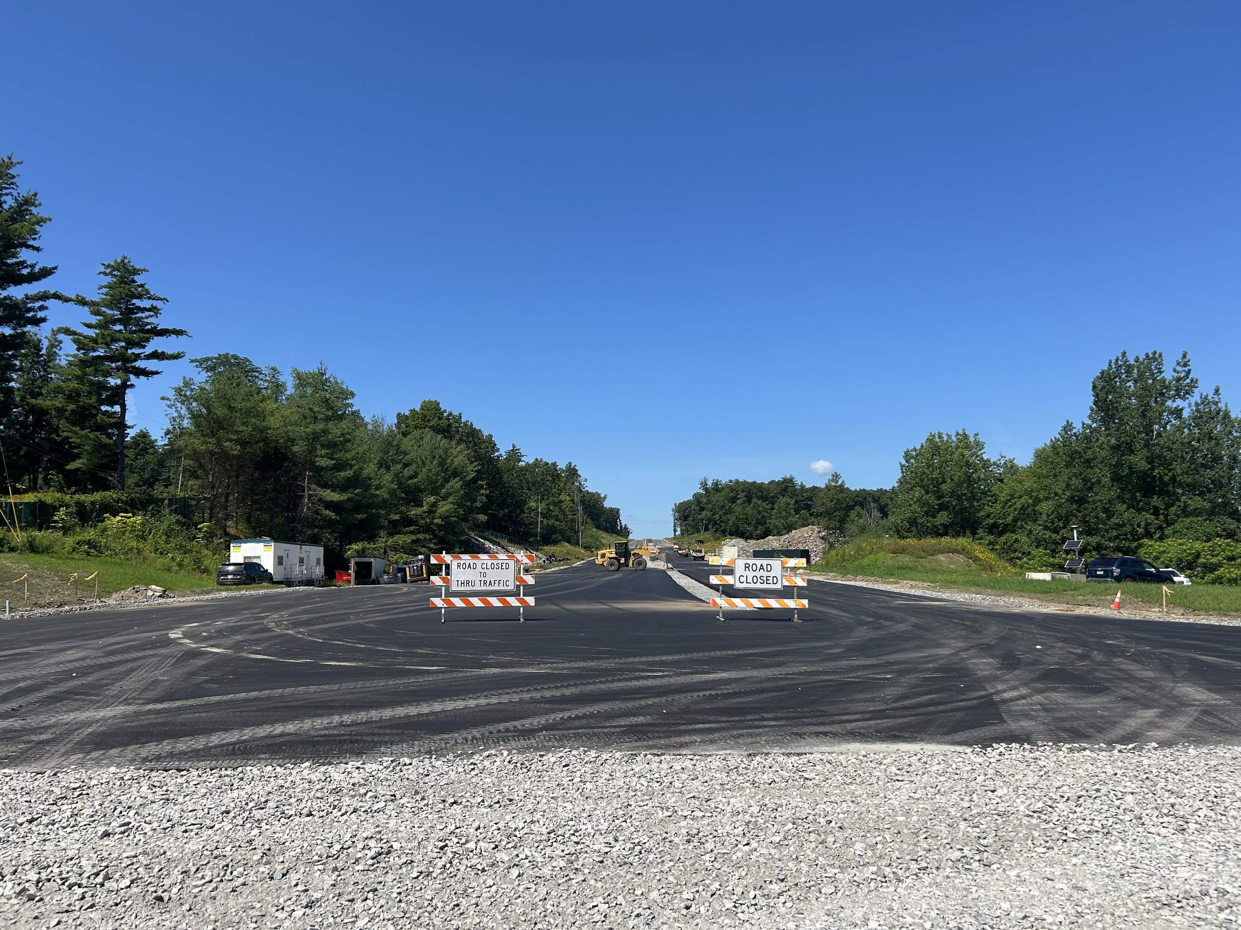 July 2026: Intersection of North High Street, Haley Drive, Folsom Road, and Old Rum Trail, looking west