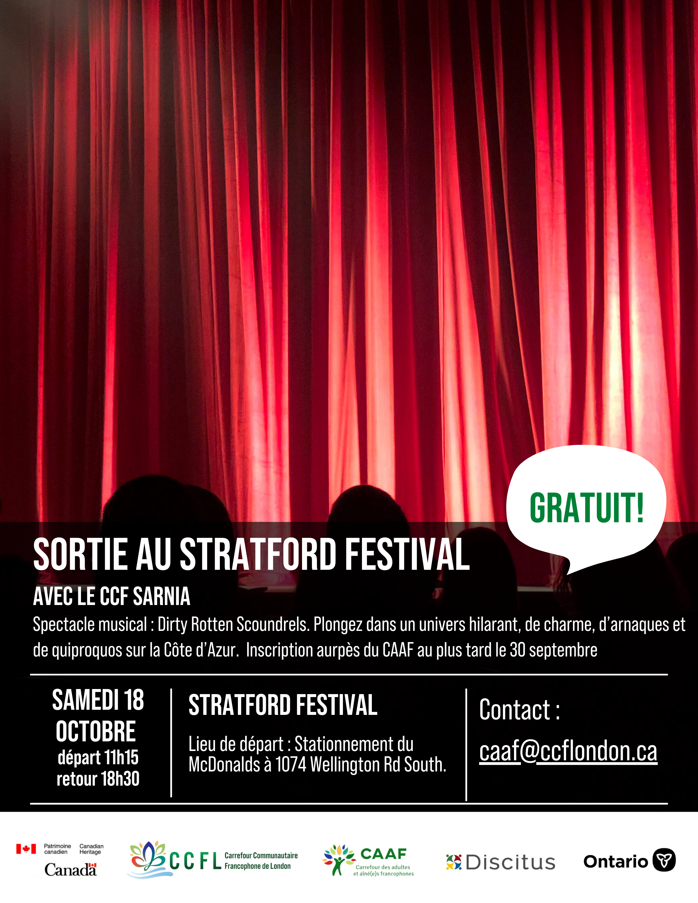 Sortie au Stratford Festival