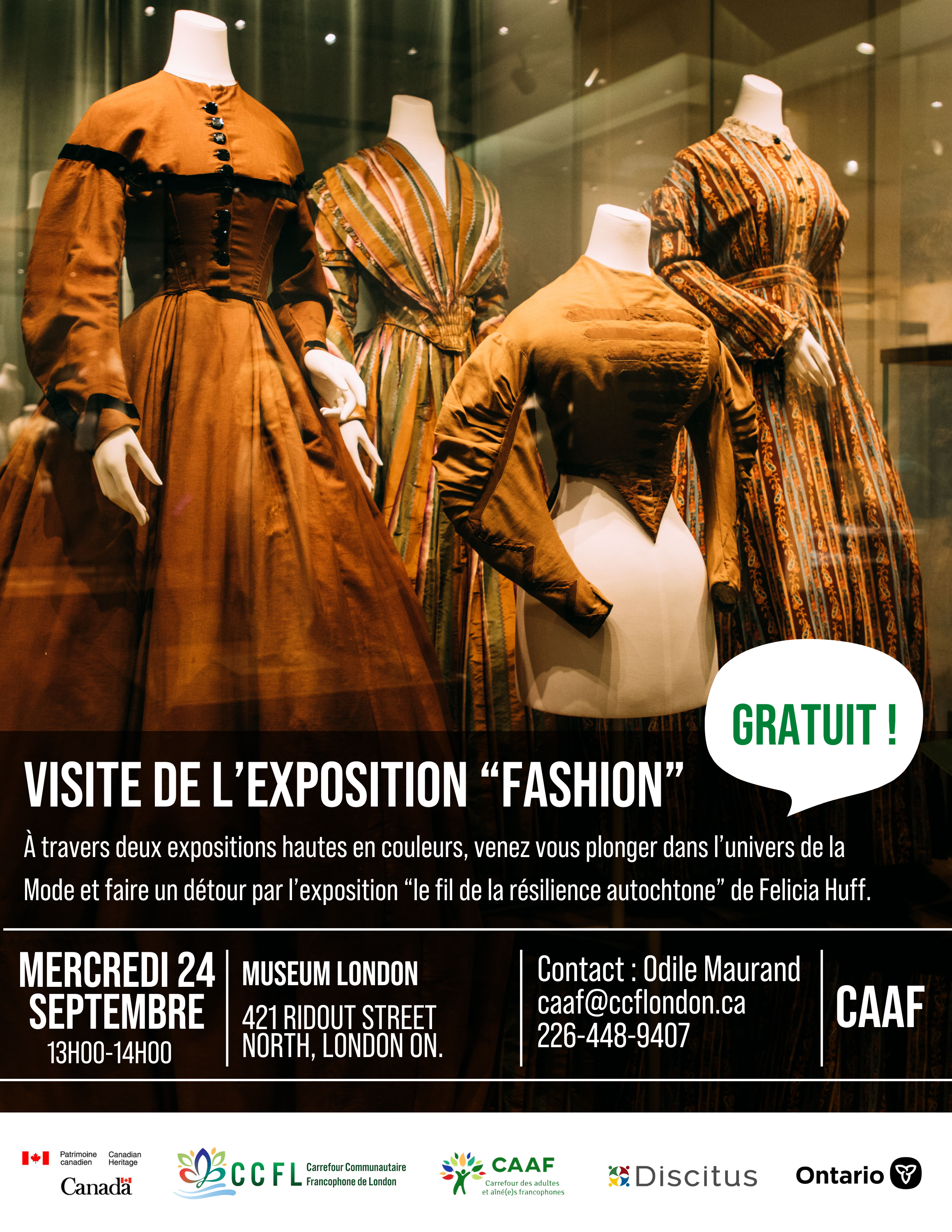 Visite de l'exposition "Fashion" au Musée de London