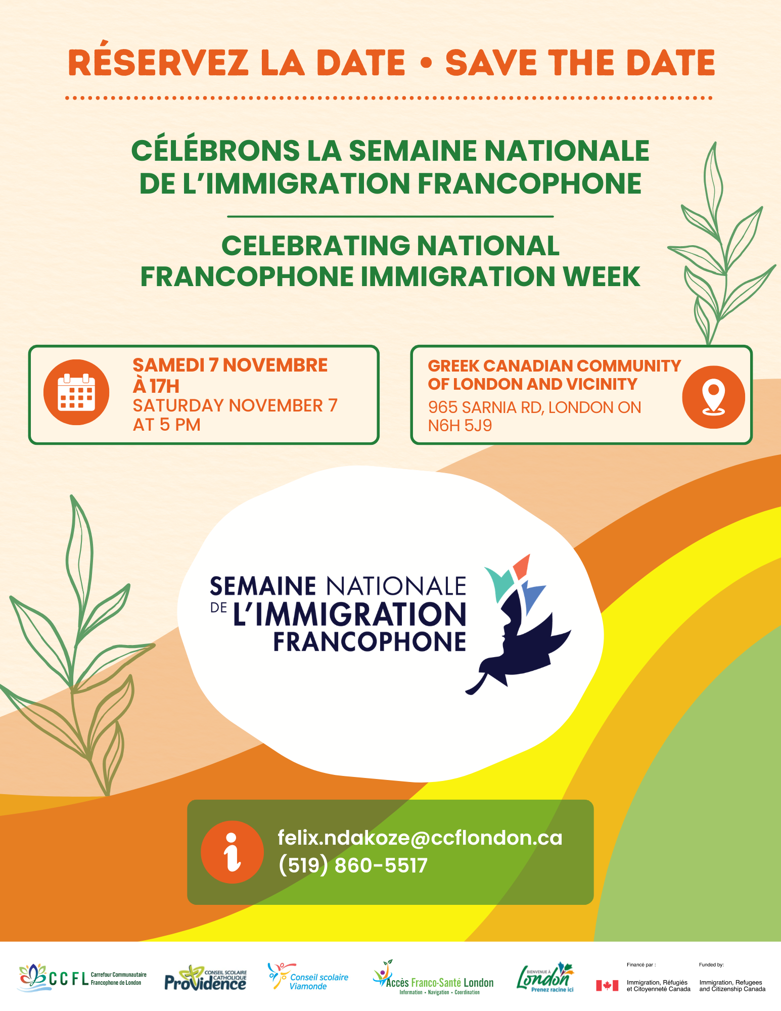 Souper pour célébrer la semaine nationale de l'immigration francophone