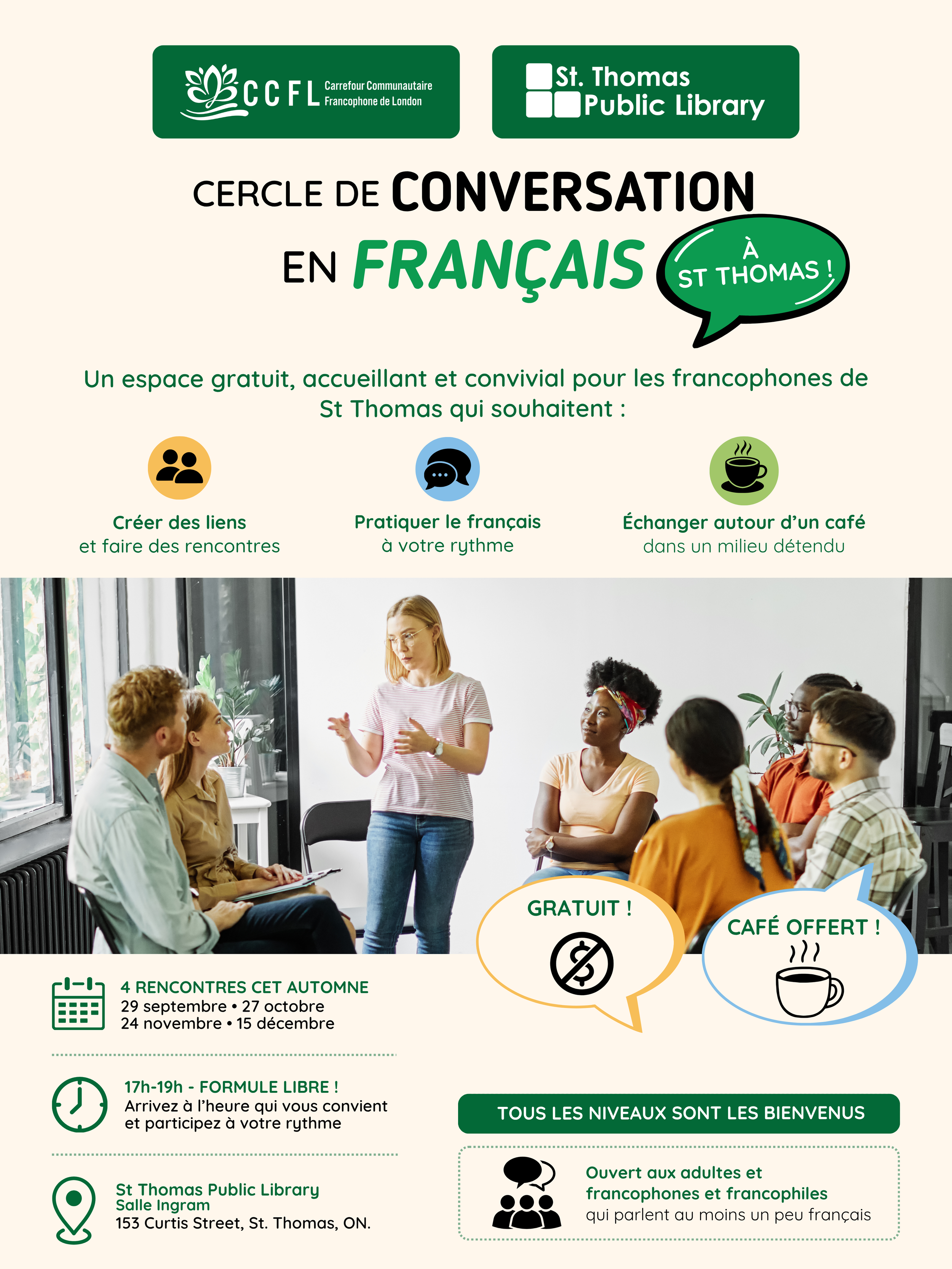 Cercle de conversation en français - St Thomas