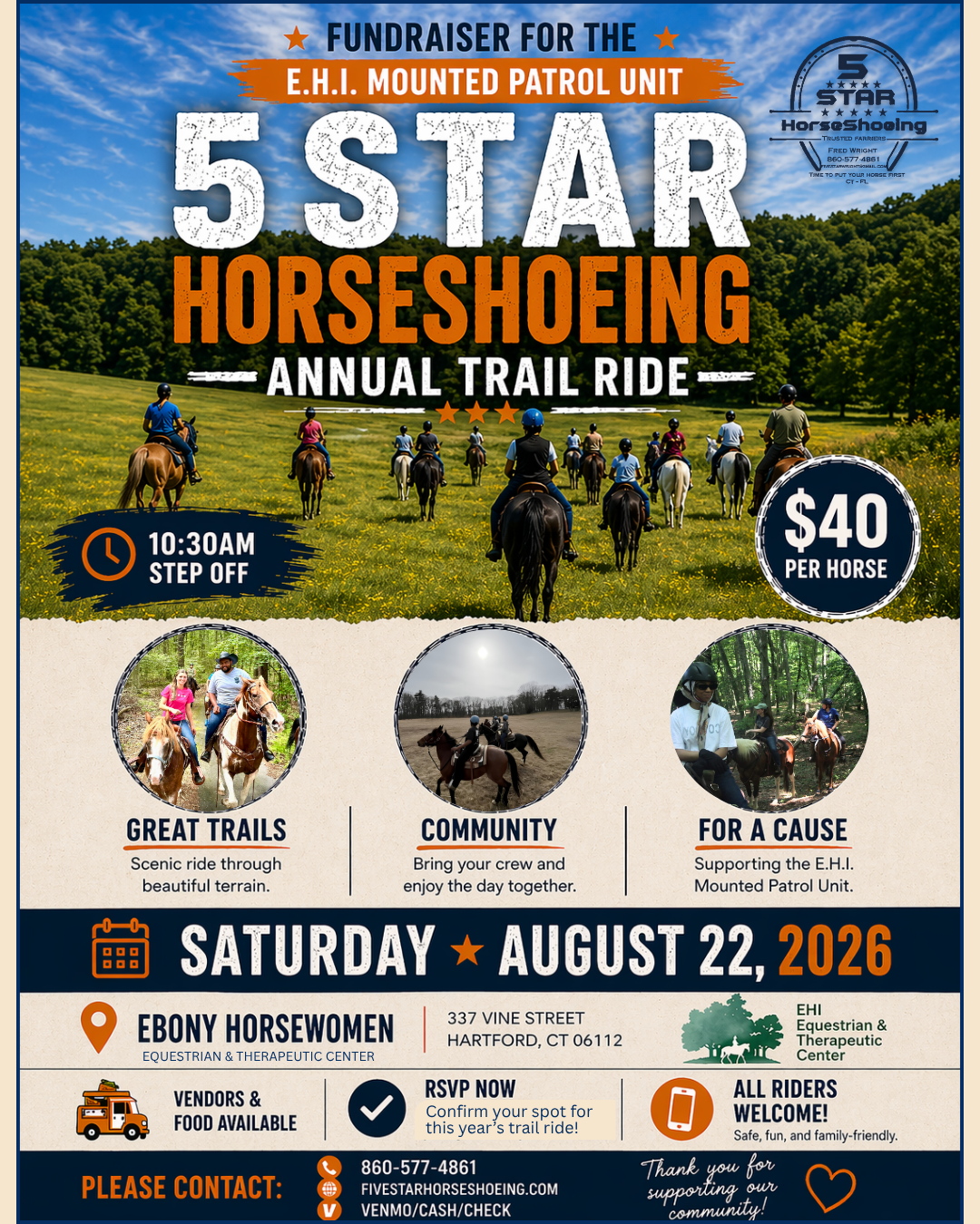 5 Star Horse Shoeing Trail Ride