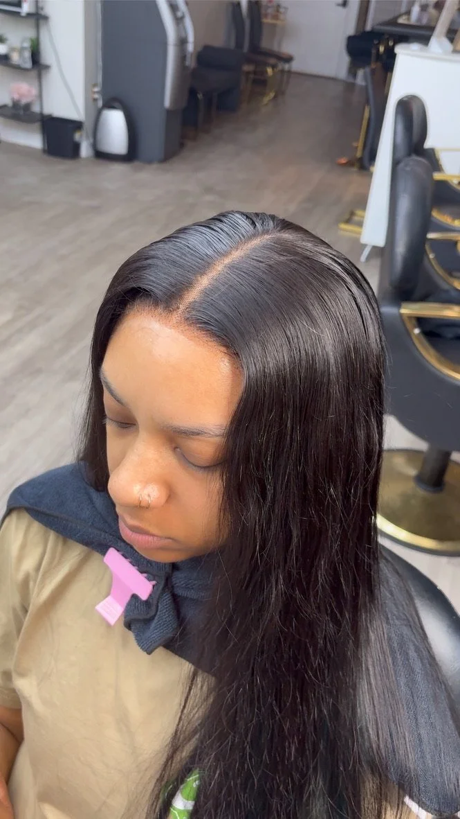 Closure sewn Install : 5x5 16in 24,22, 1/2 of 20in straight bundles 
