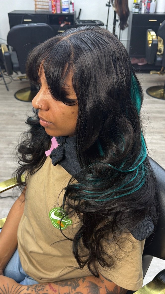 Closure sewn Install : 5x5 16in 24,22, 1/2 of 20in straight bundles 
