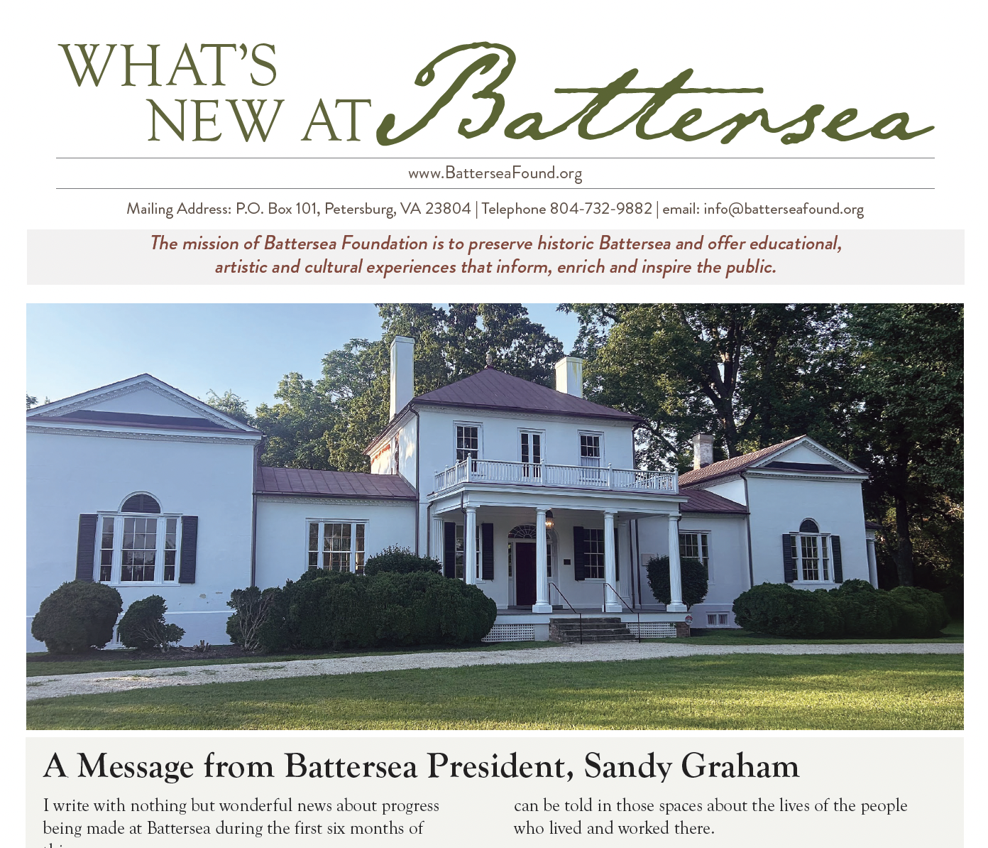 Battersea Summer 2026 Newsletter