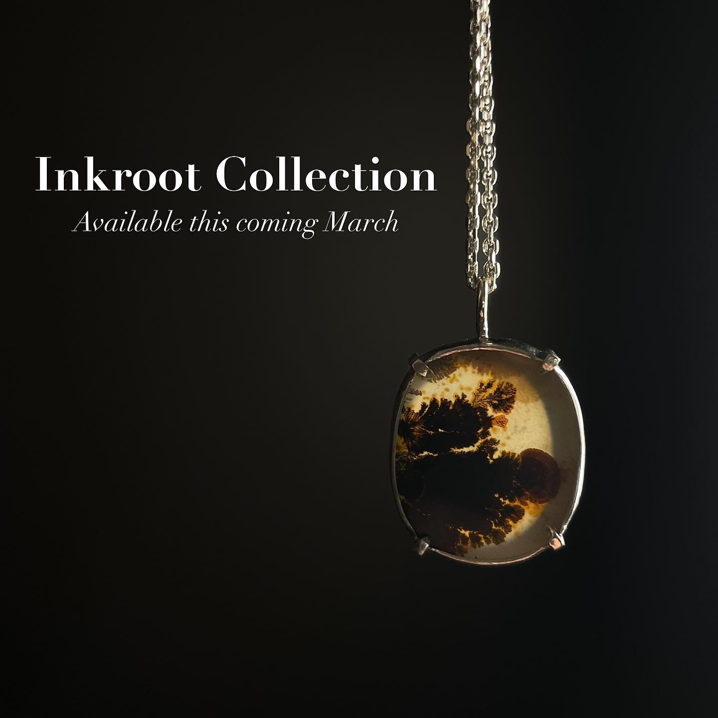 Coming next month! The inspiration for this came from dendritic agate, don&rsquo;t these natural stones look like ink spills? 🖋️ Think Grimm Fairytales, the Dark Forest, and mossy gilded caves 🐉  Progress videos and fun stuff will be in my stories 