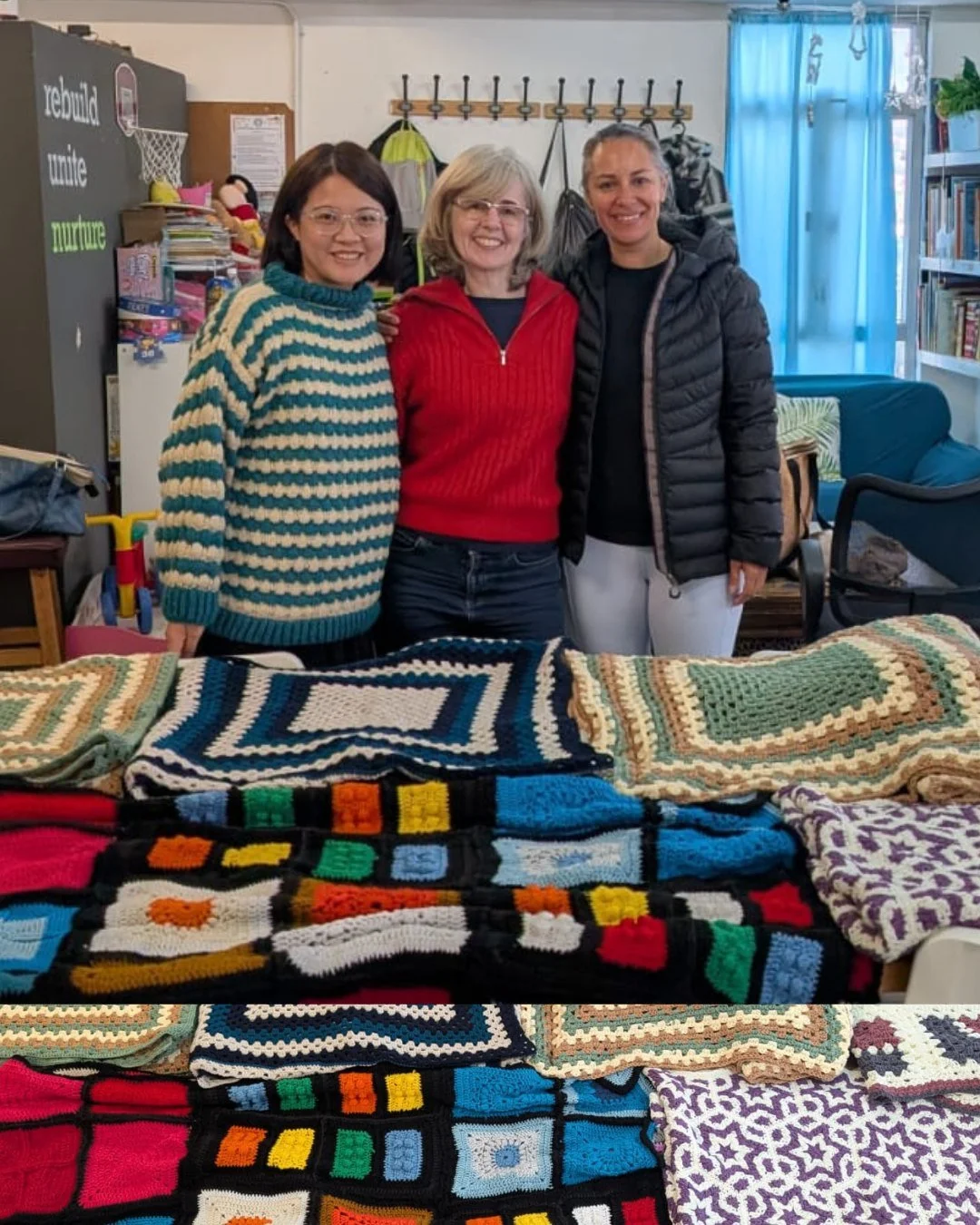 🧶🌡️Snug and Warm❄️🧶
. . .
The holiday season at RUN wouldn&rsquo;t be complete without handmade blankets! This year, we&rsquo;re thrilled to celebrate the third annual donation from Sandra and her incredible crochet team, and just in time for the 