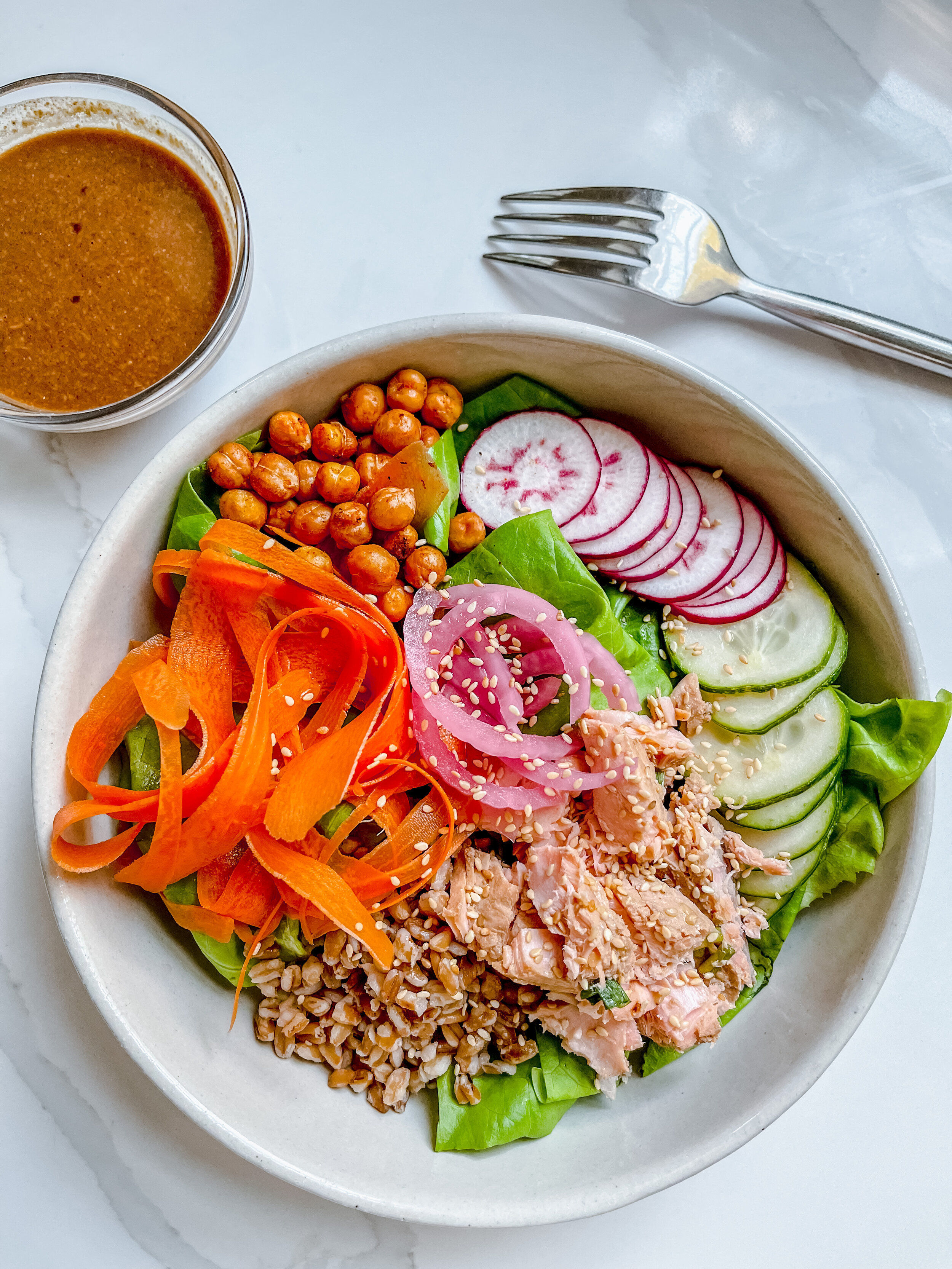 Thai Peanut Salmon Bowl — All Types Of Bowls