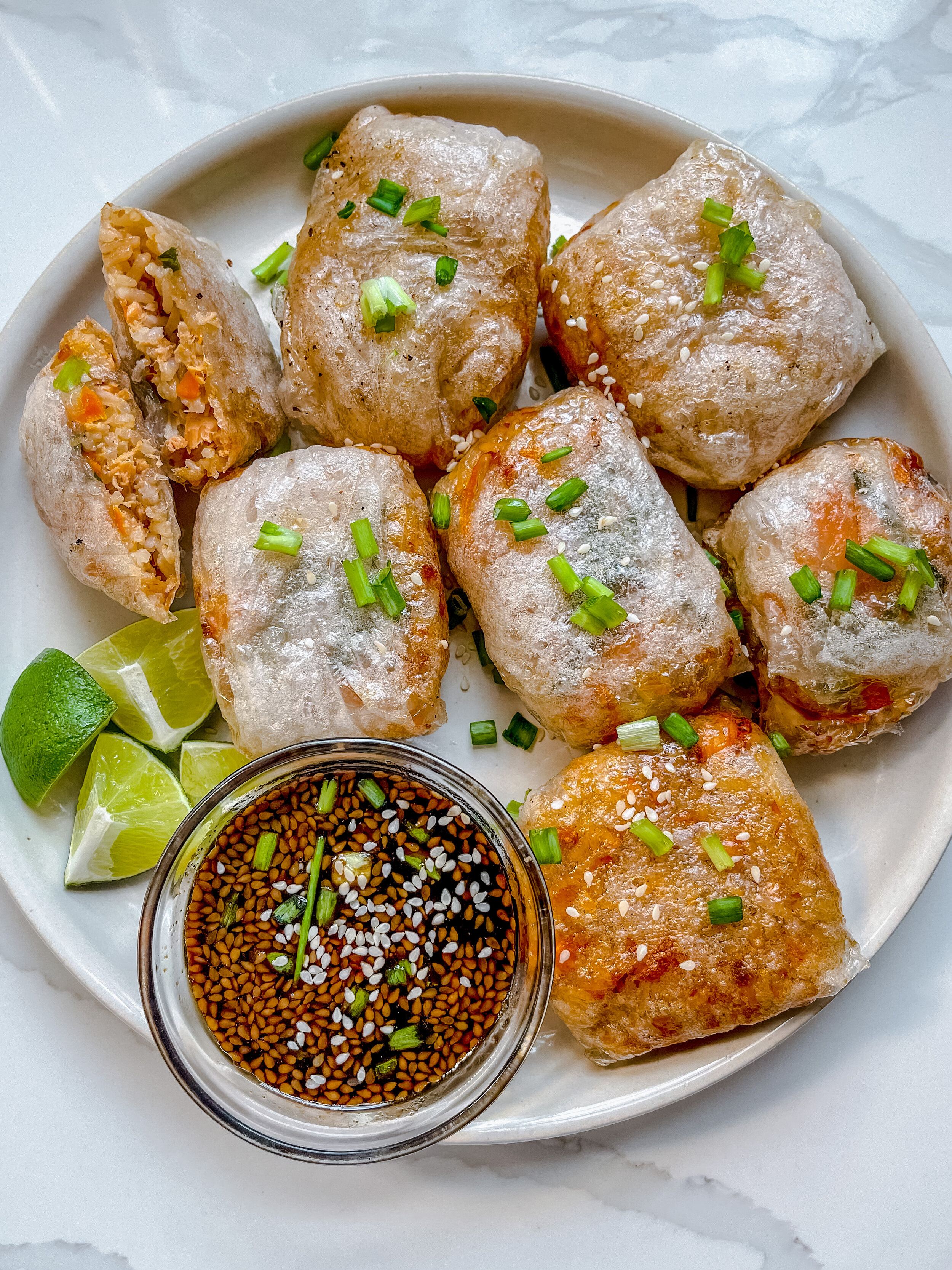 Salmon Rice Air Fryer Dumplings — All Types Of Bowls