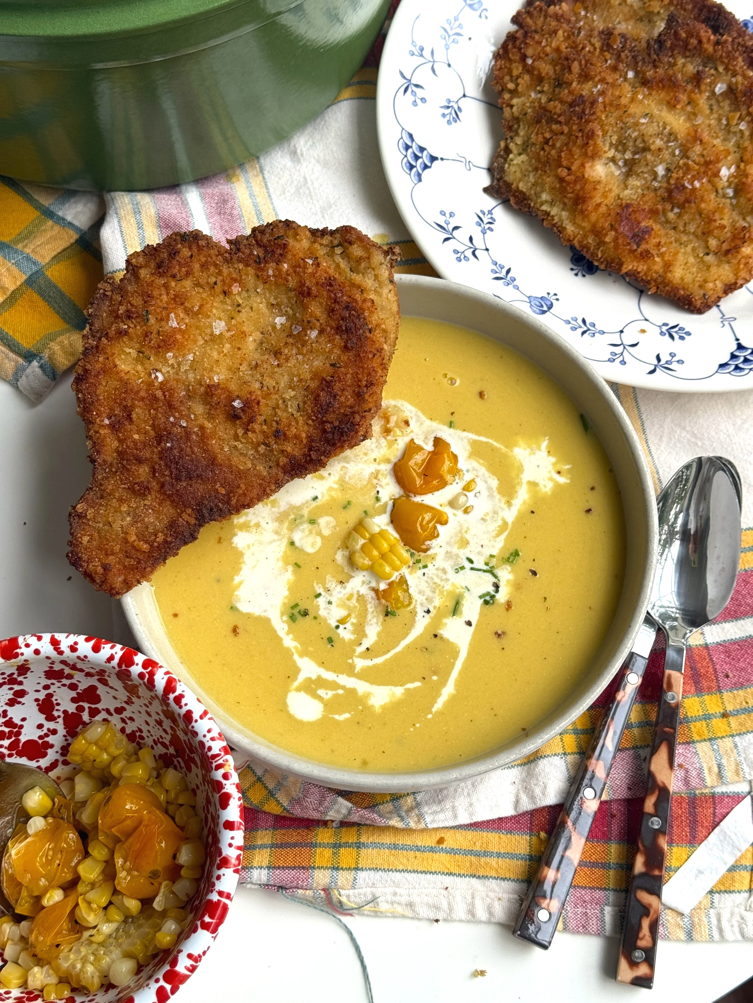 Sungold &amp; Sweet Corn Bisque