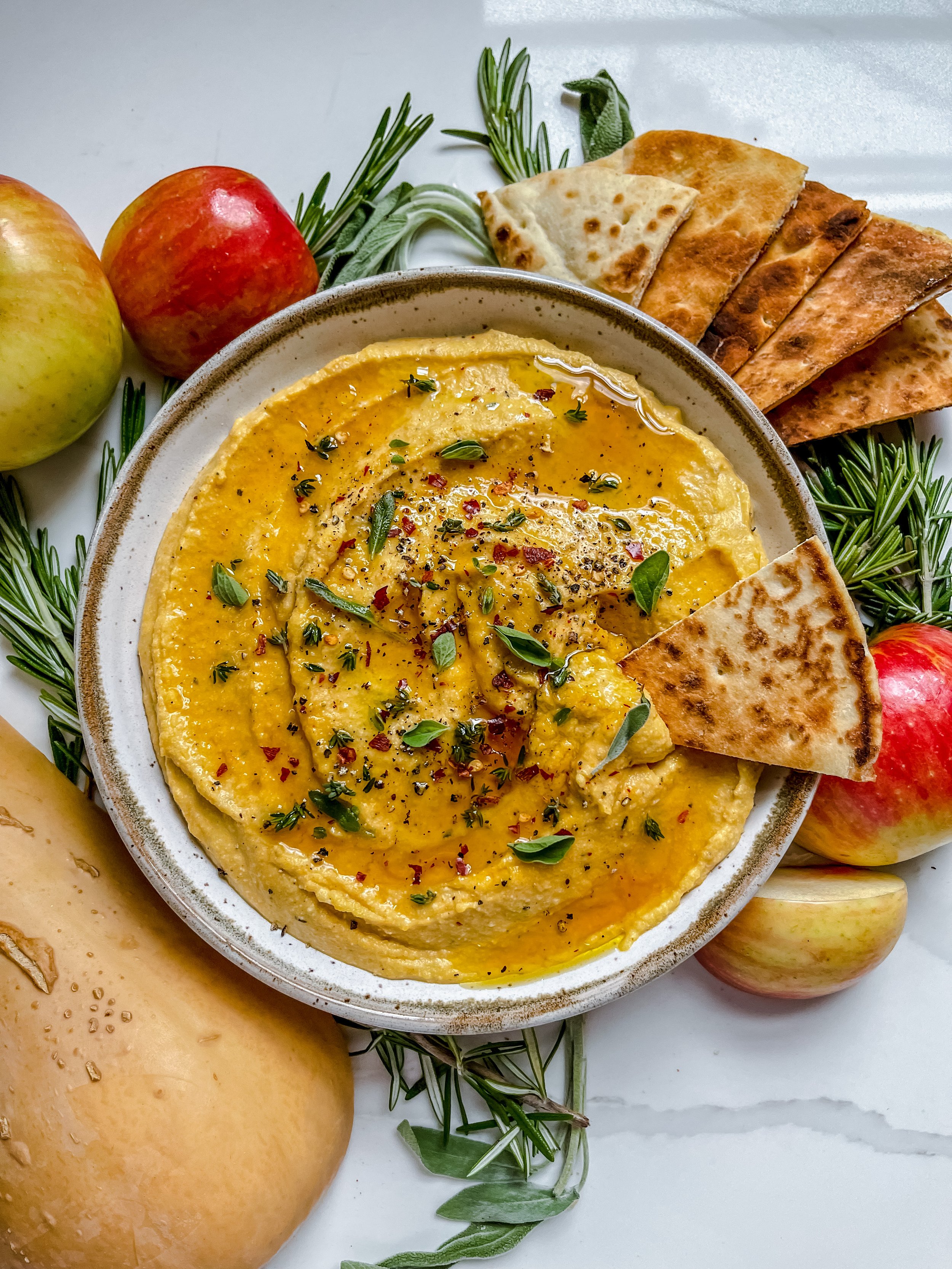 Butternut Squash Whipped Feta Dip — All Types of Bowls