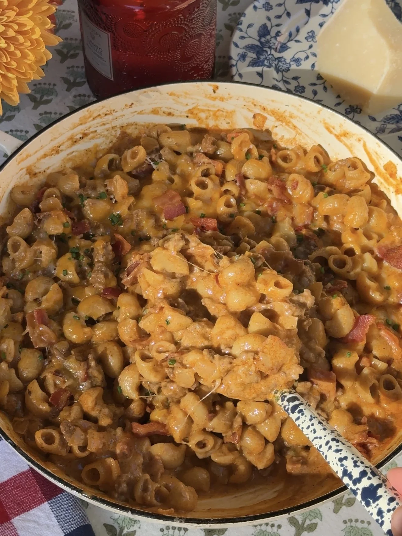 Homemade Bacon Cheeseburger Hamburger Helper — All Types of Bowls