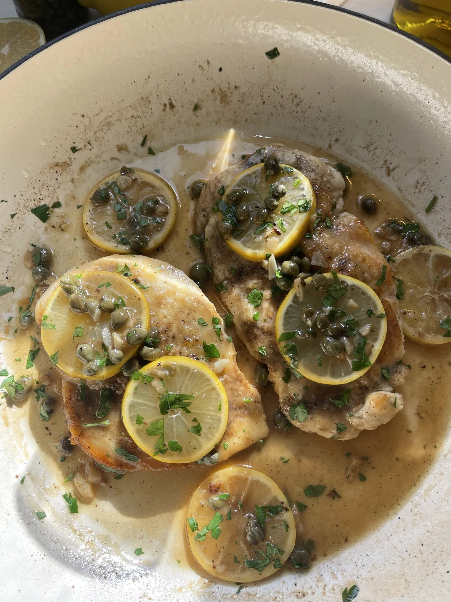 Healthier Chicken Piccata — All Types of Bowls