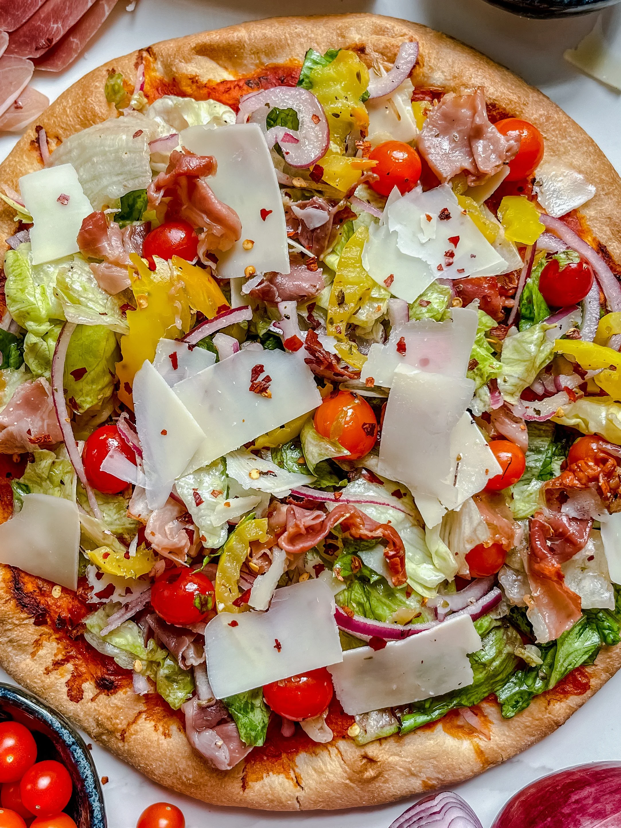 Salad Pizza with Crispy Prosciutto — All Types Of Bowls