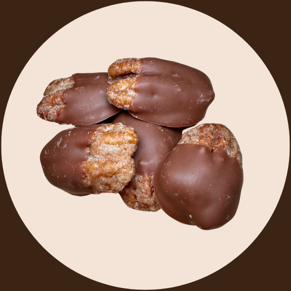 Chocolate Dipped Candied Pecans