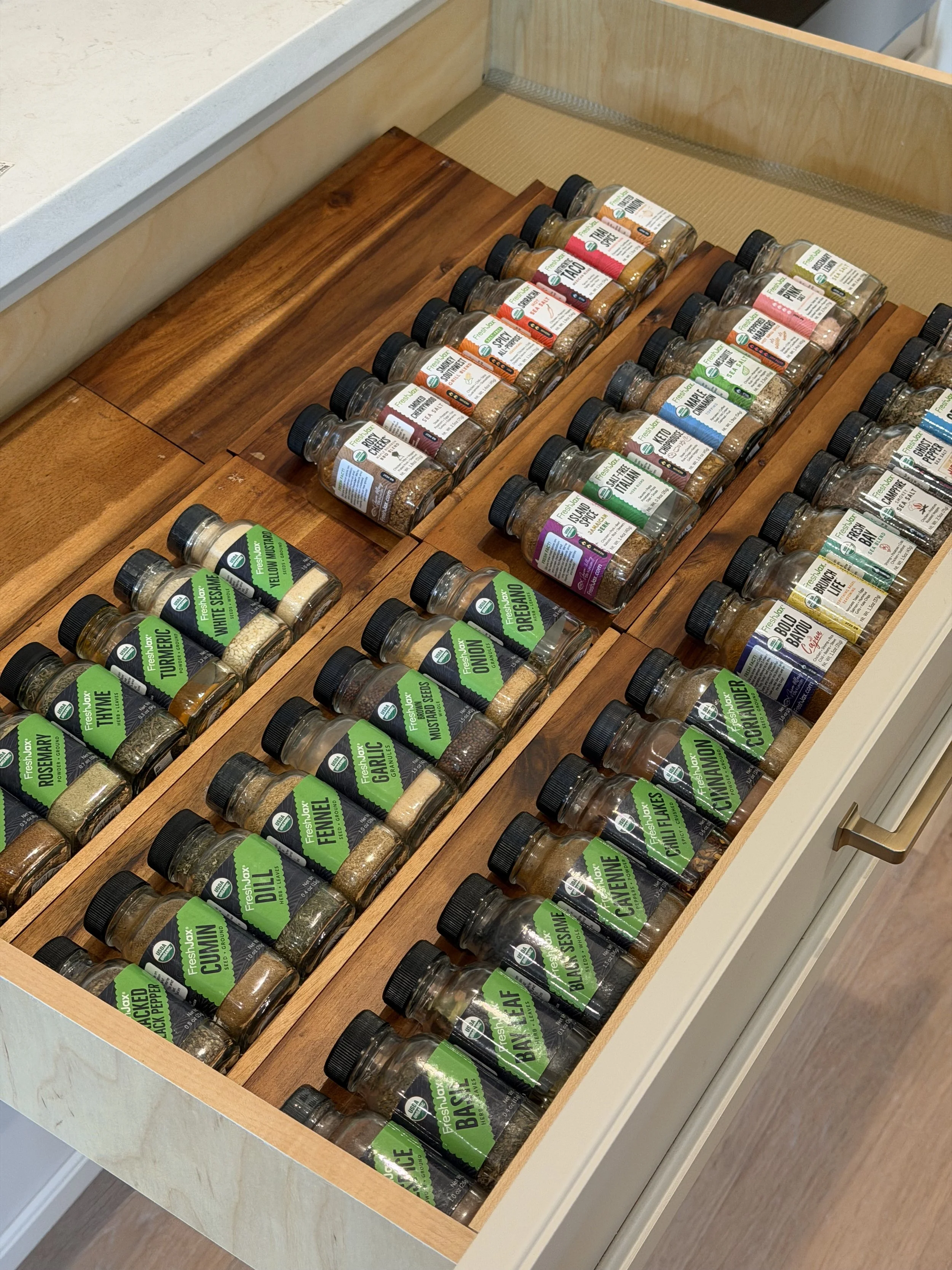 Spice Drawer Organization