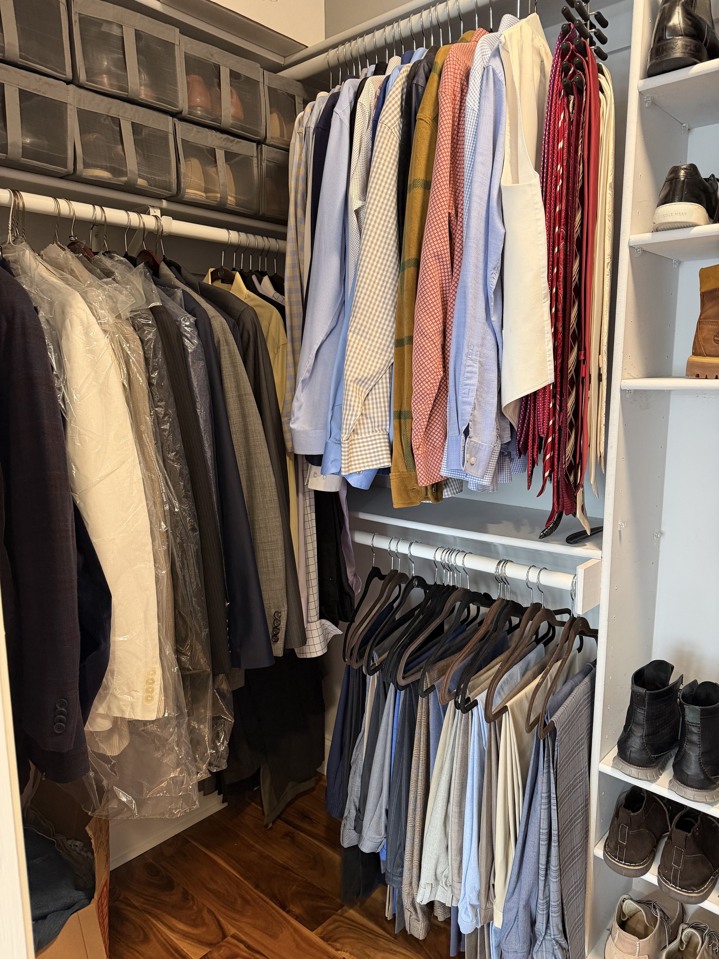 Men's Closet Organization