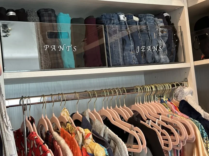 Women's Closet Organization; Jeans Organization