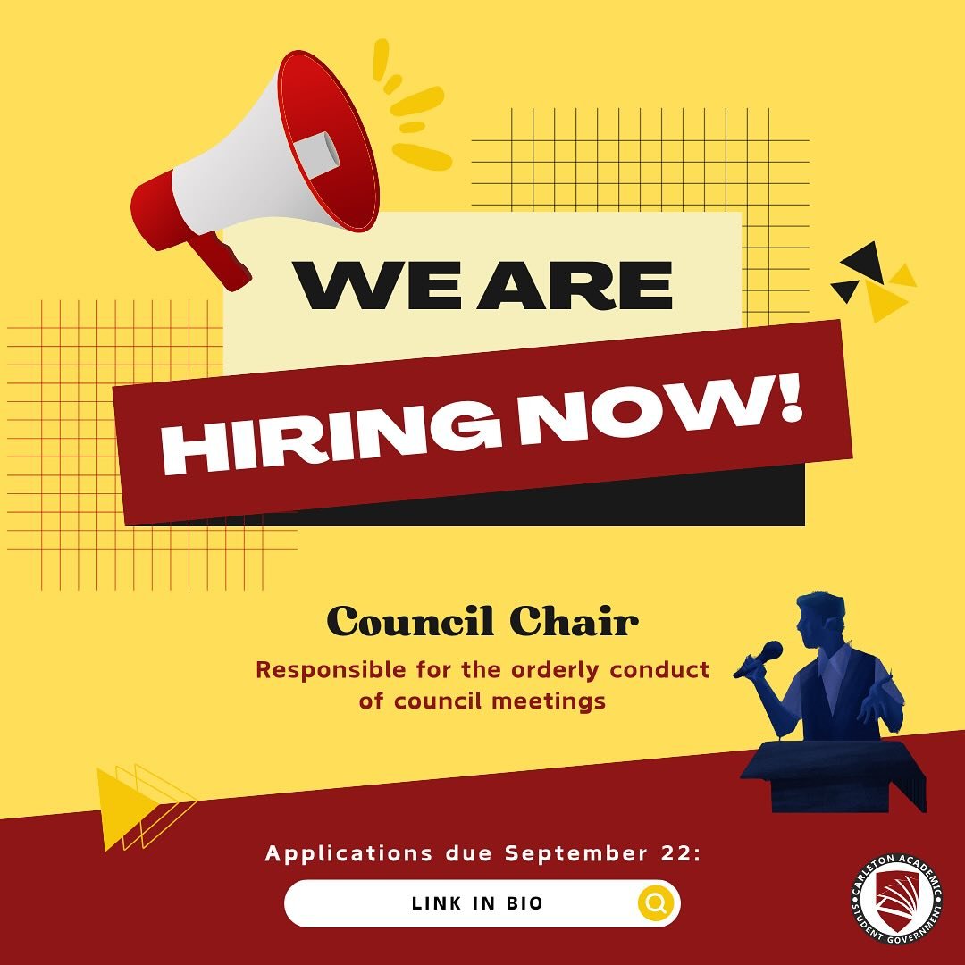 📢 CASG is hiring a Council Chair! Interested in running CASG&rsquo;s monthly council meetings &amp; receiving a $300 honorarium? Check out the application for in our link in bio! Applications close September 22, 2024 at 11:59 pm.

This is the final 