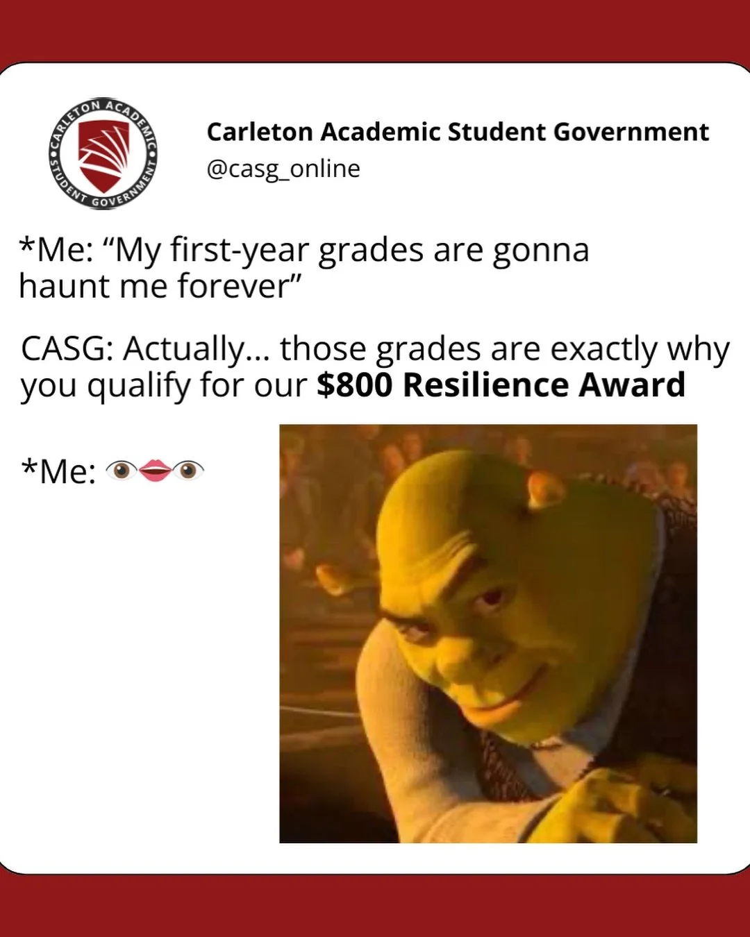 The Academic Resilience Award (The Comeback) 

Your first year doesn&rsquo;t define your second..third..or fourth

Traditional scholarships reward the straight line. We reward the climb. The Academic Resilience Award ($800) is for the students who hi