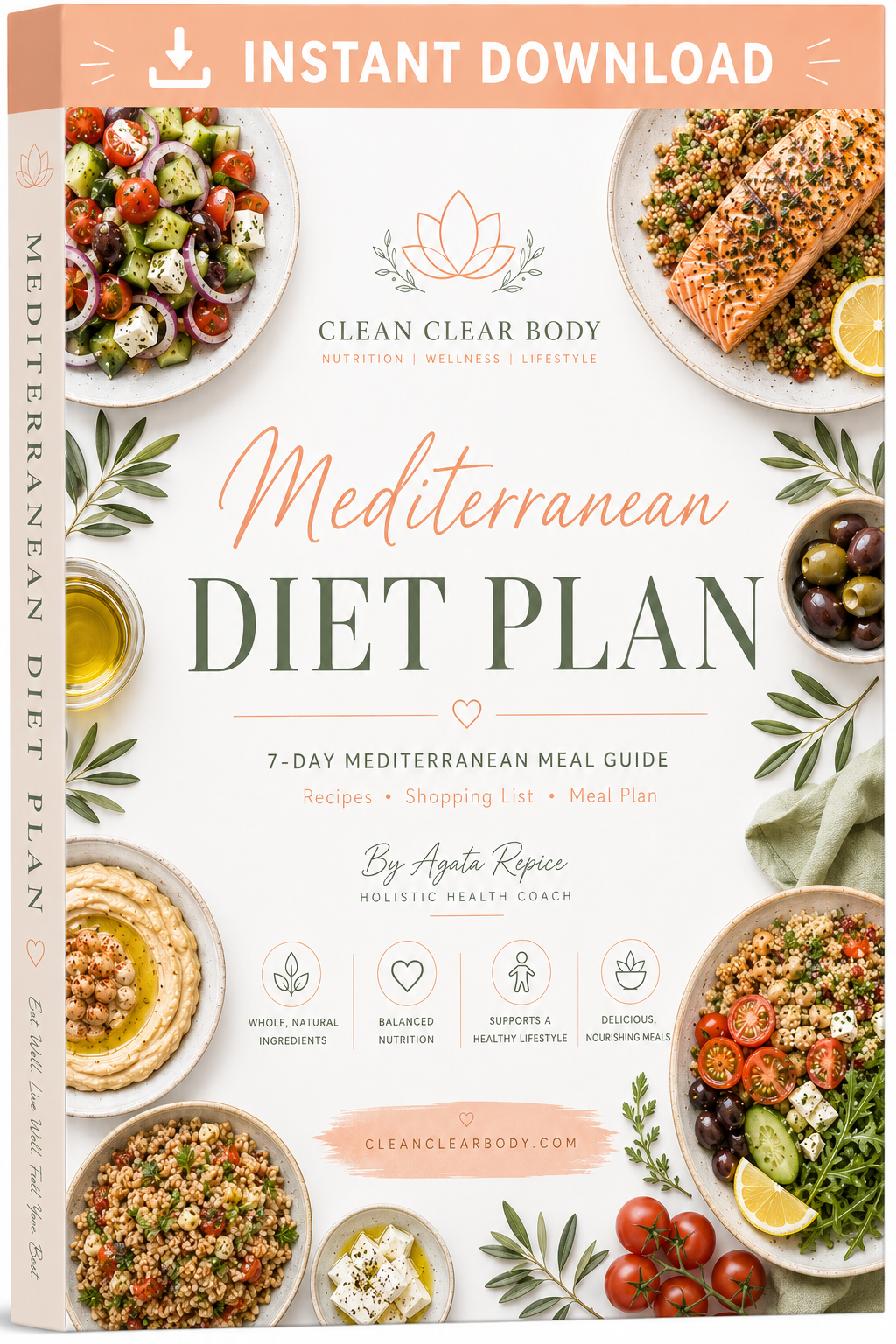 Mediterranean Diet Guide & 7 Day Diet Plan | Instant Digital Download