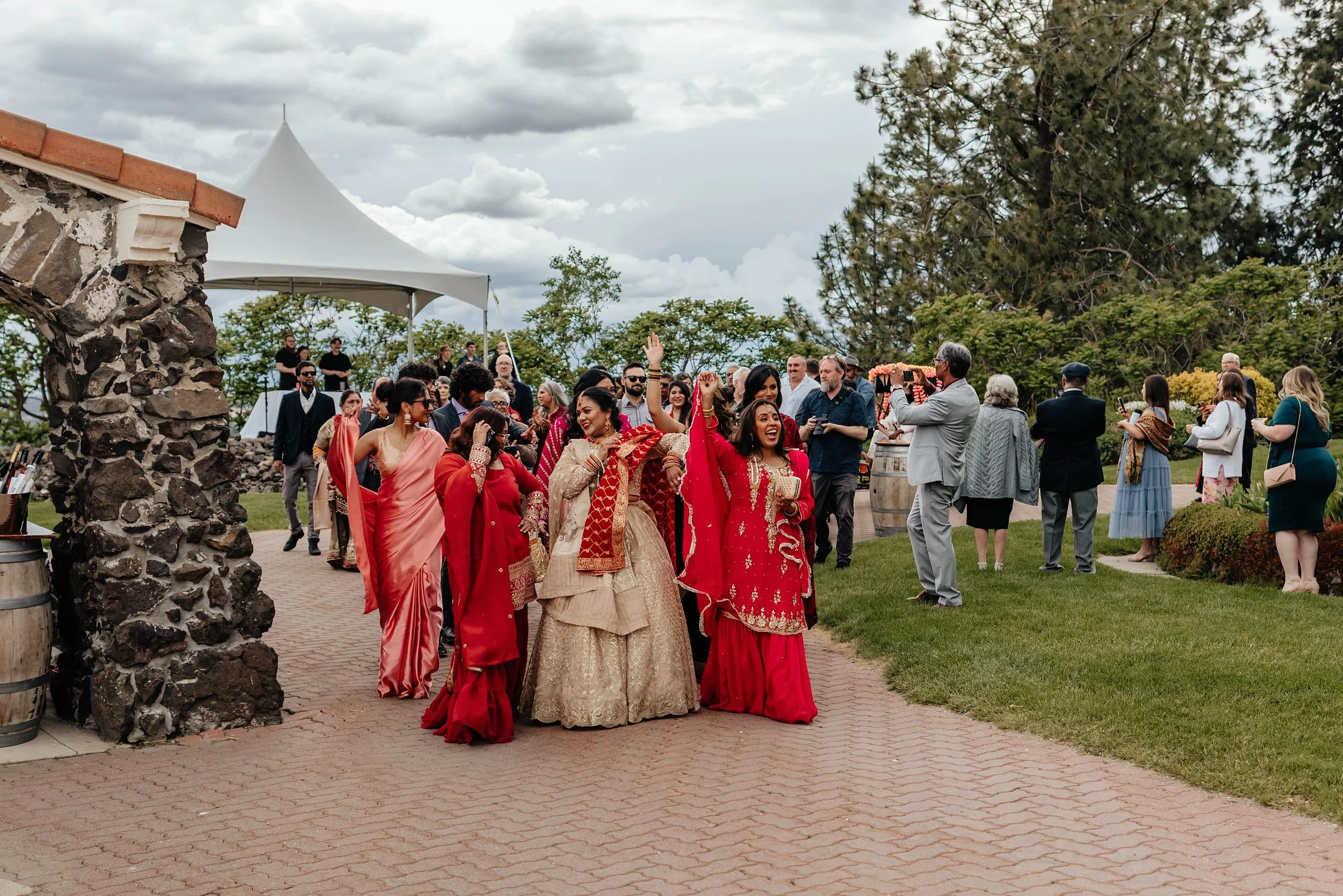 Sophia &amp; Henery’s Colorful Indian-Inspired Wedding at Arbor Crest Winery in Spokane, WA