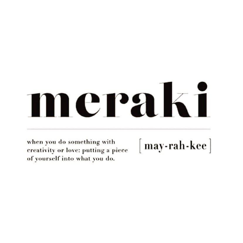 Word. #word #meraki #lovewhatyoudo #creativity #love