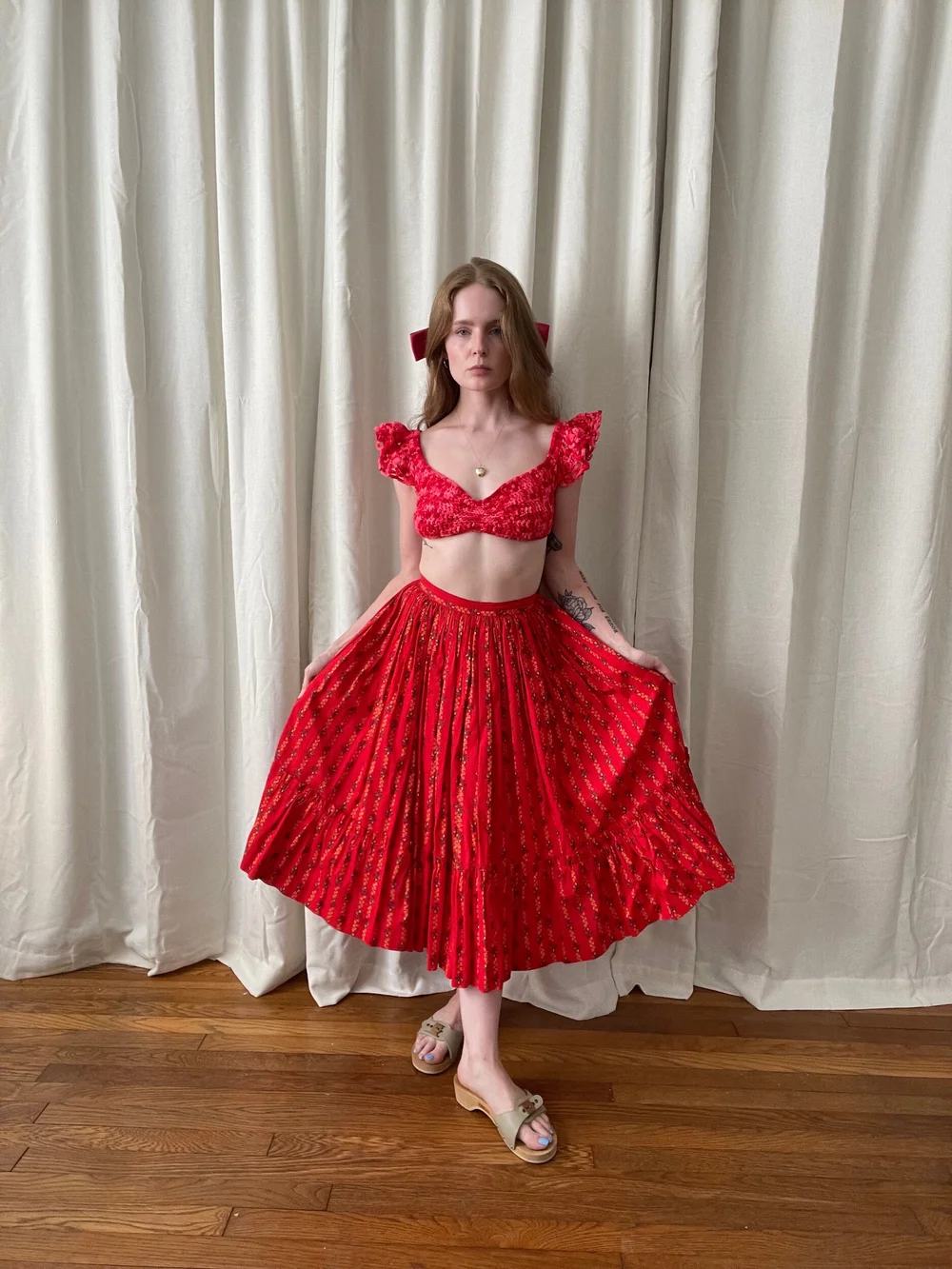 1950s handmade cotton circle skirt INFINITE REGRESS