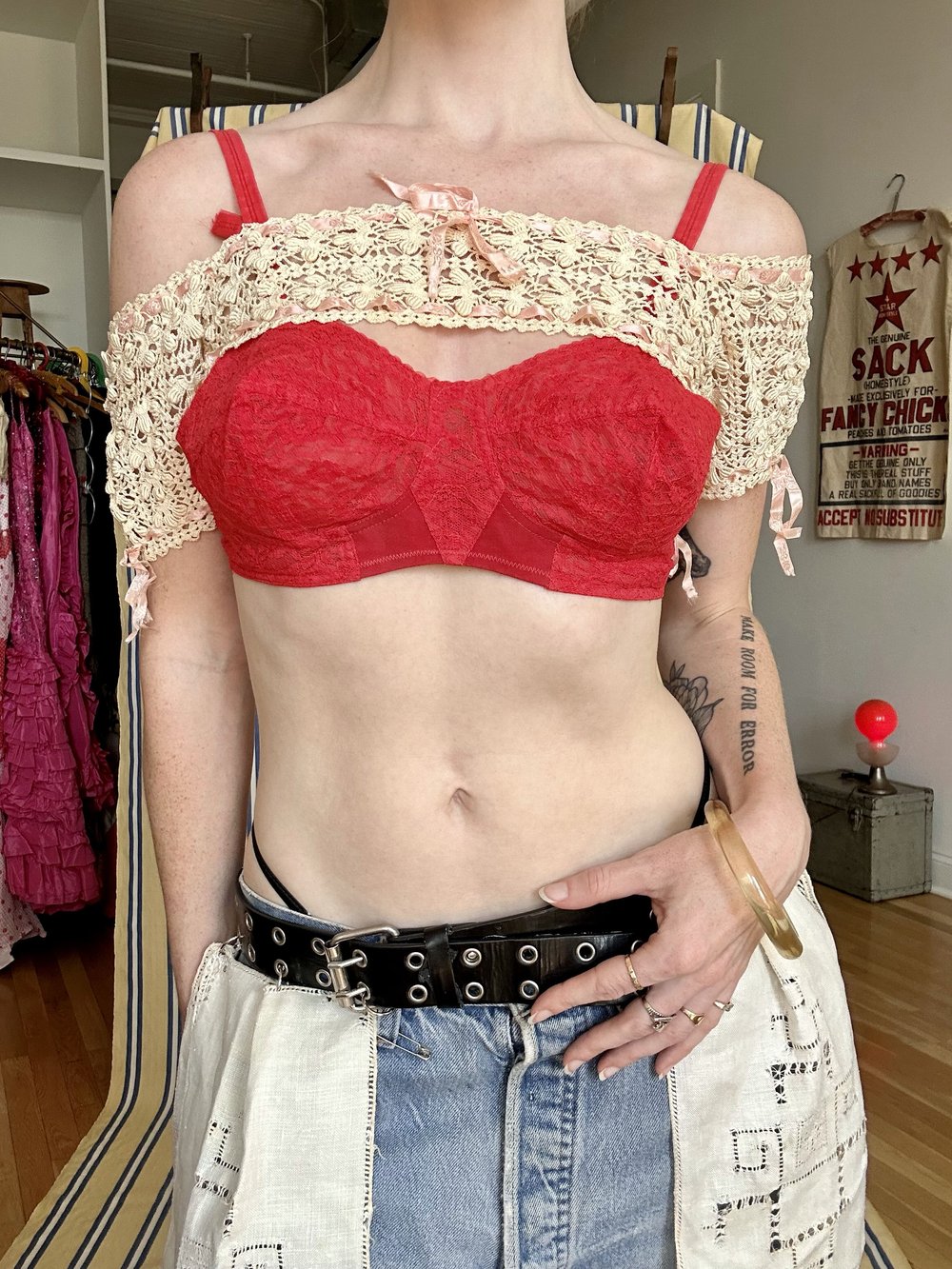 Vintage 1950s cherry red bullet bra — INFINITE REGRESS