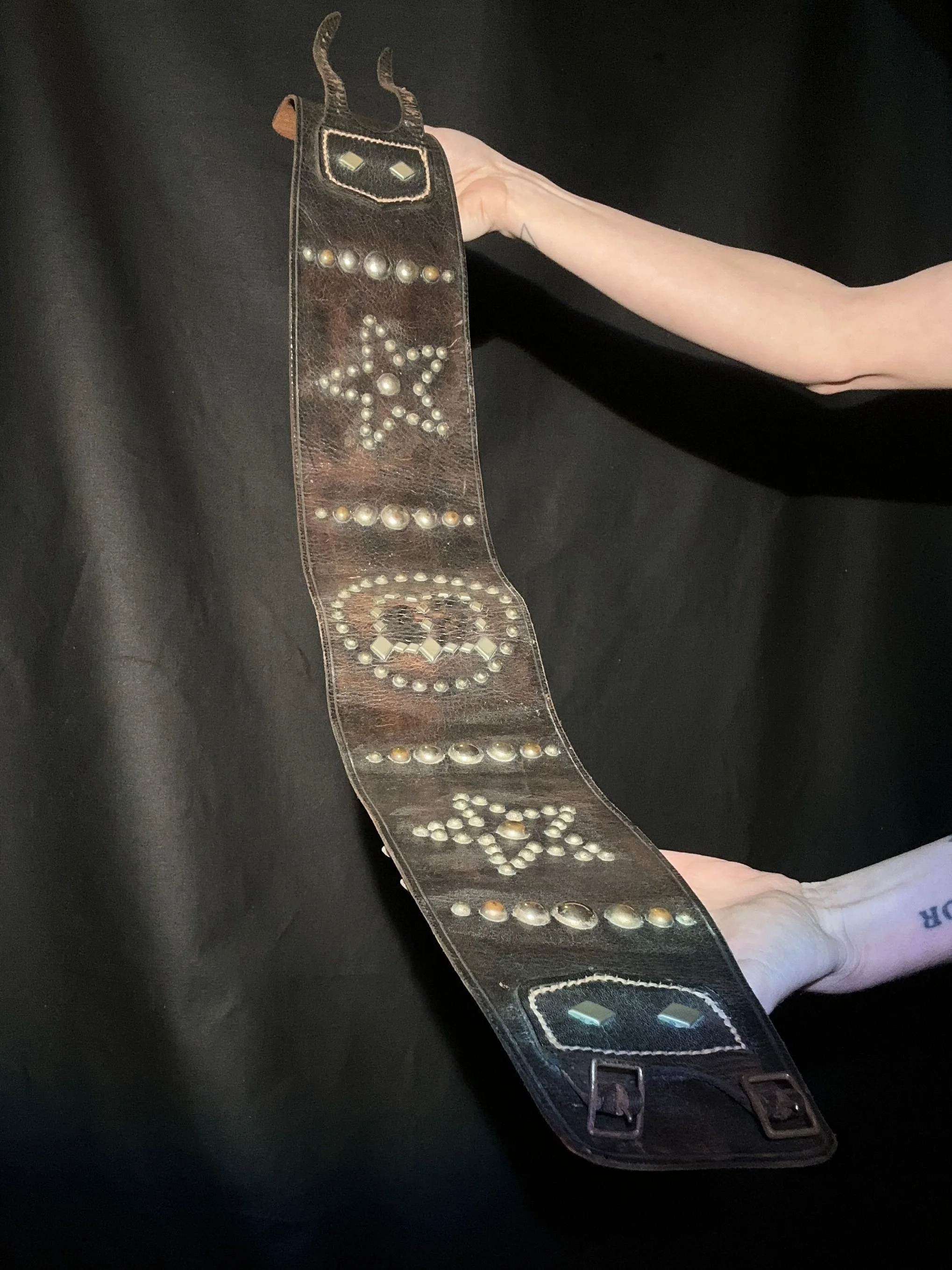 1950s handmade studded western belt