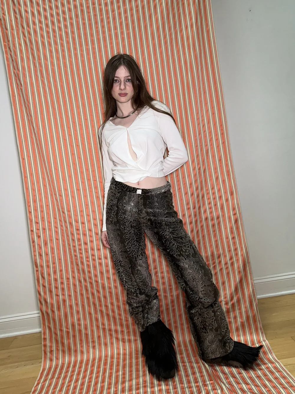 2000s faux fur pants — INFINITE REGRESS